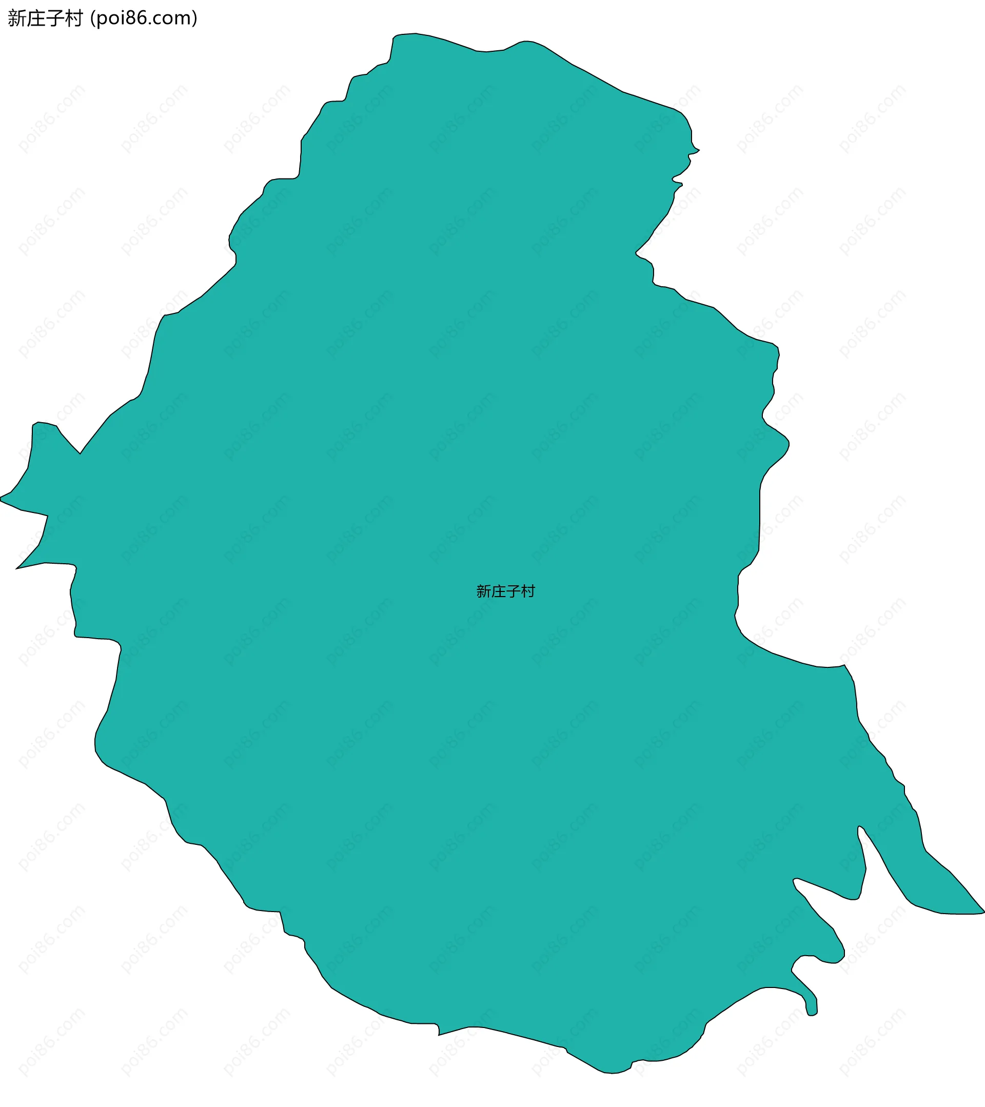 新庄子村边界地图