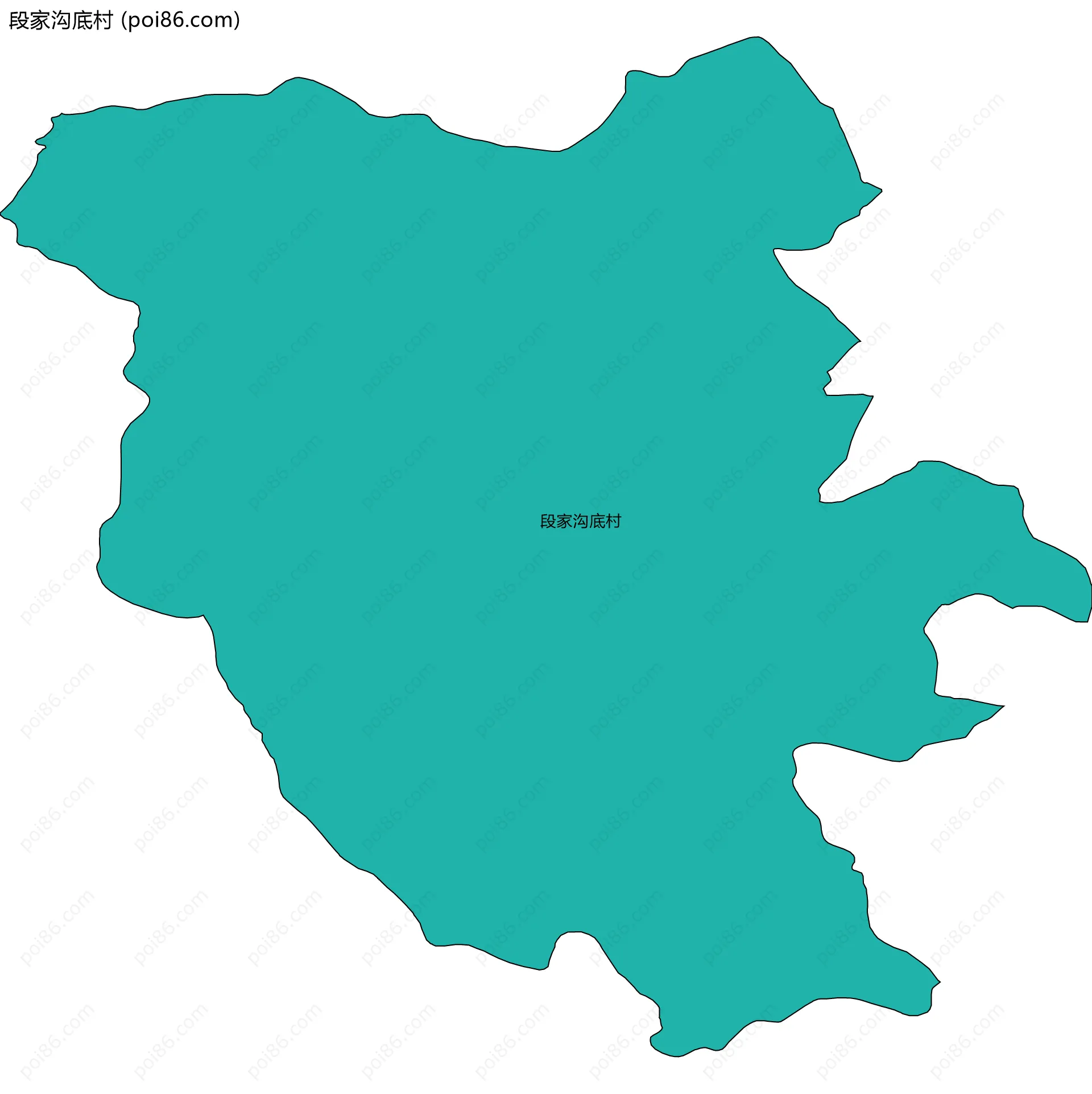 段家沟底村边界地图