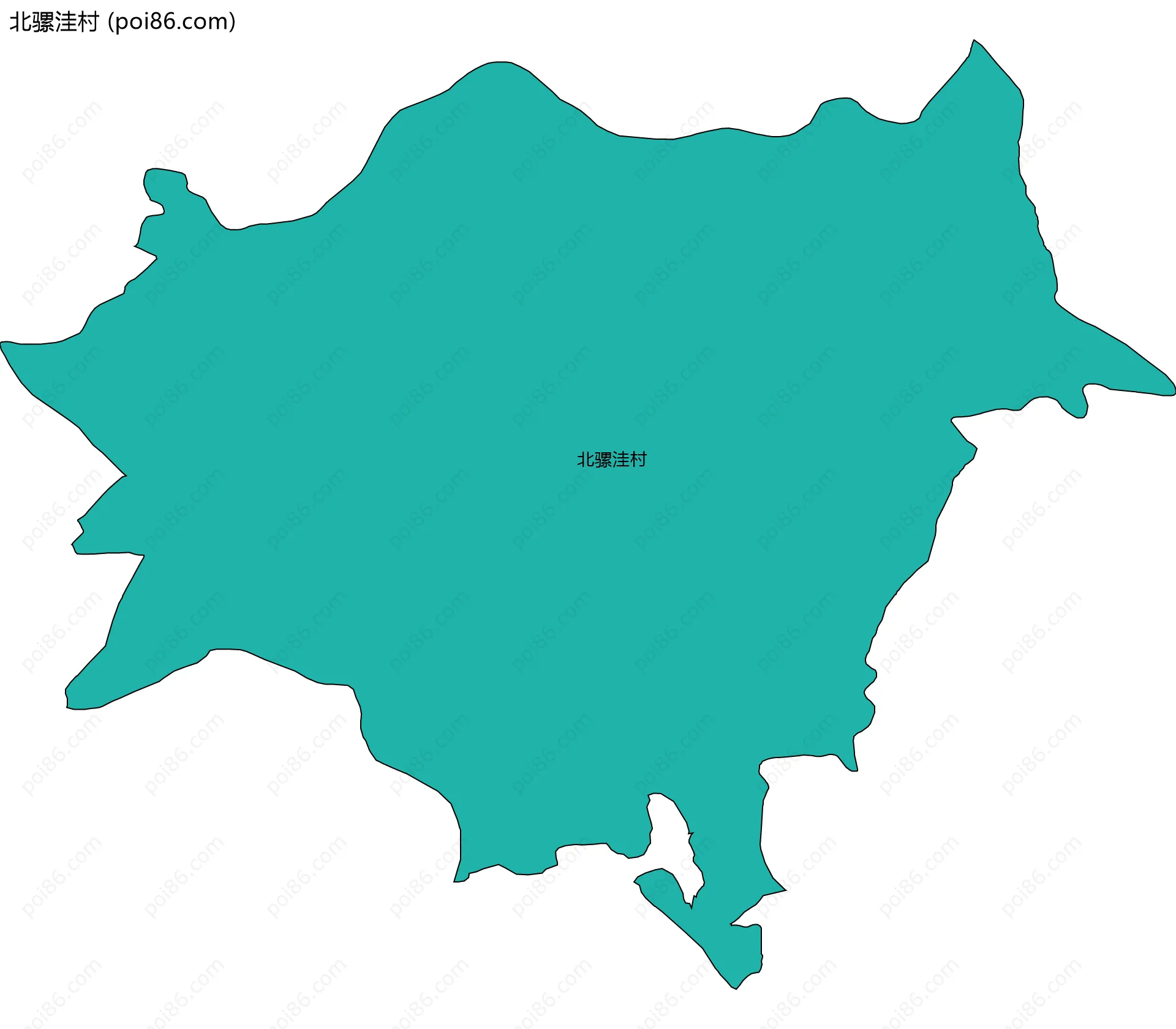 北骡洼村边界地图