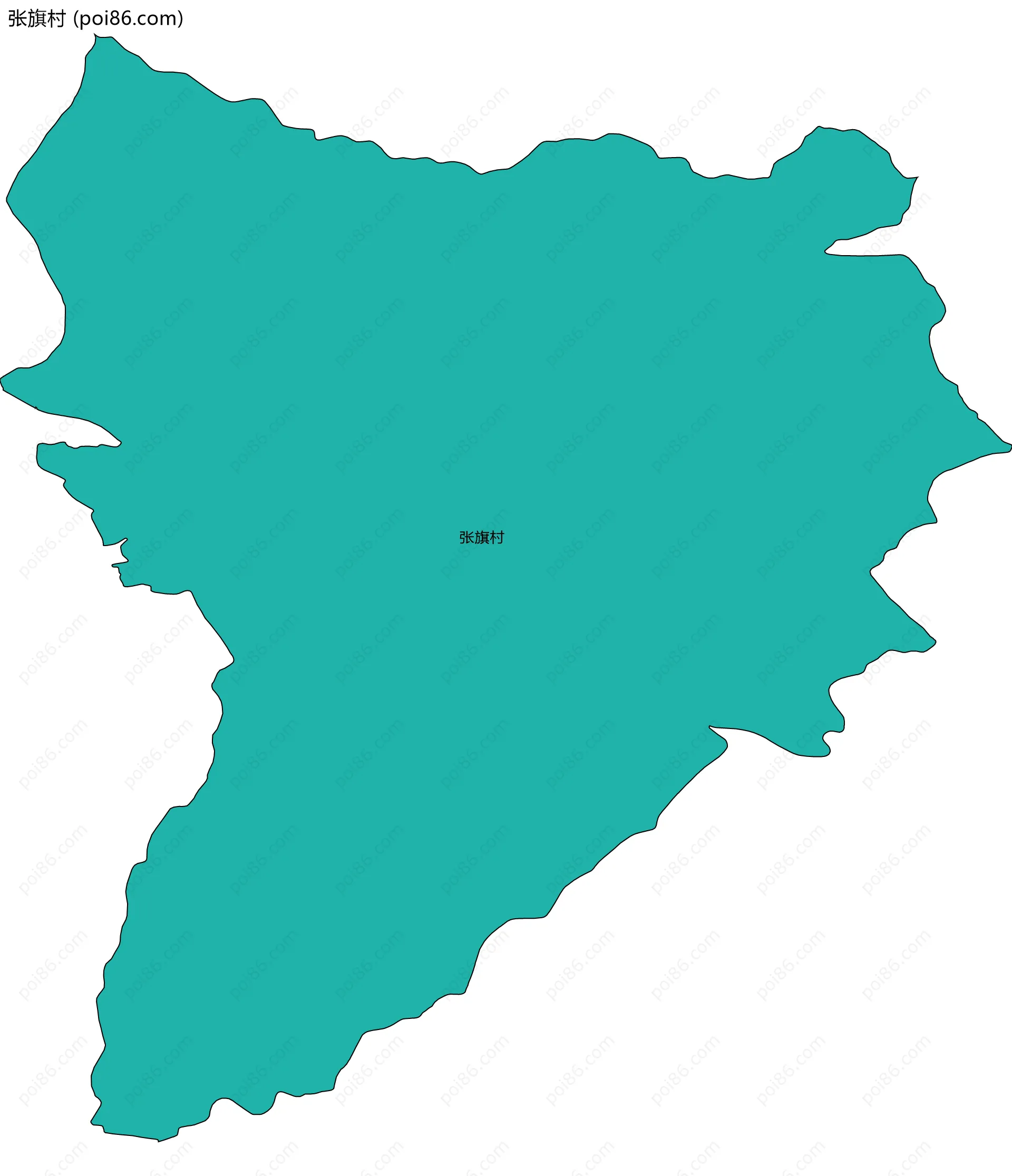 张旗村边界地图