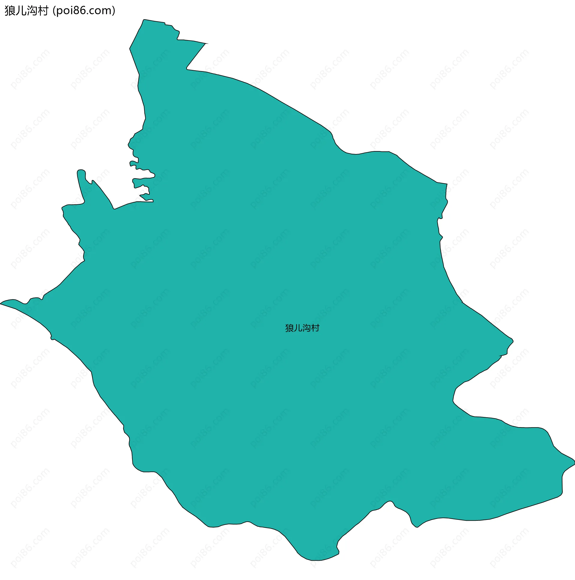 狼儿沟村边界地图