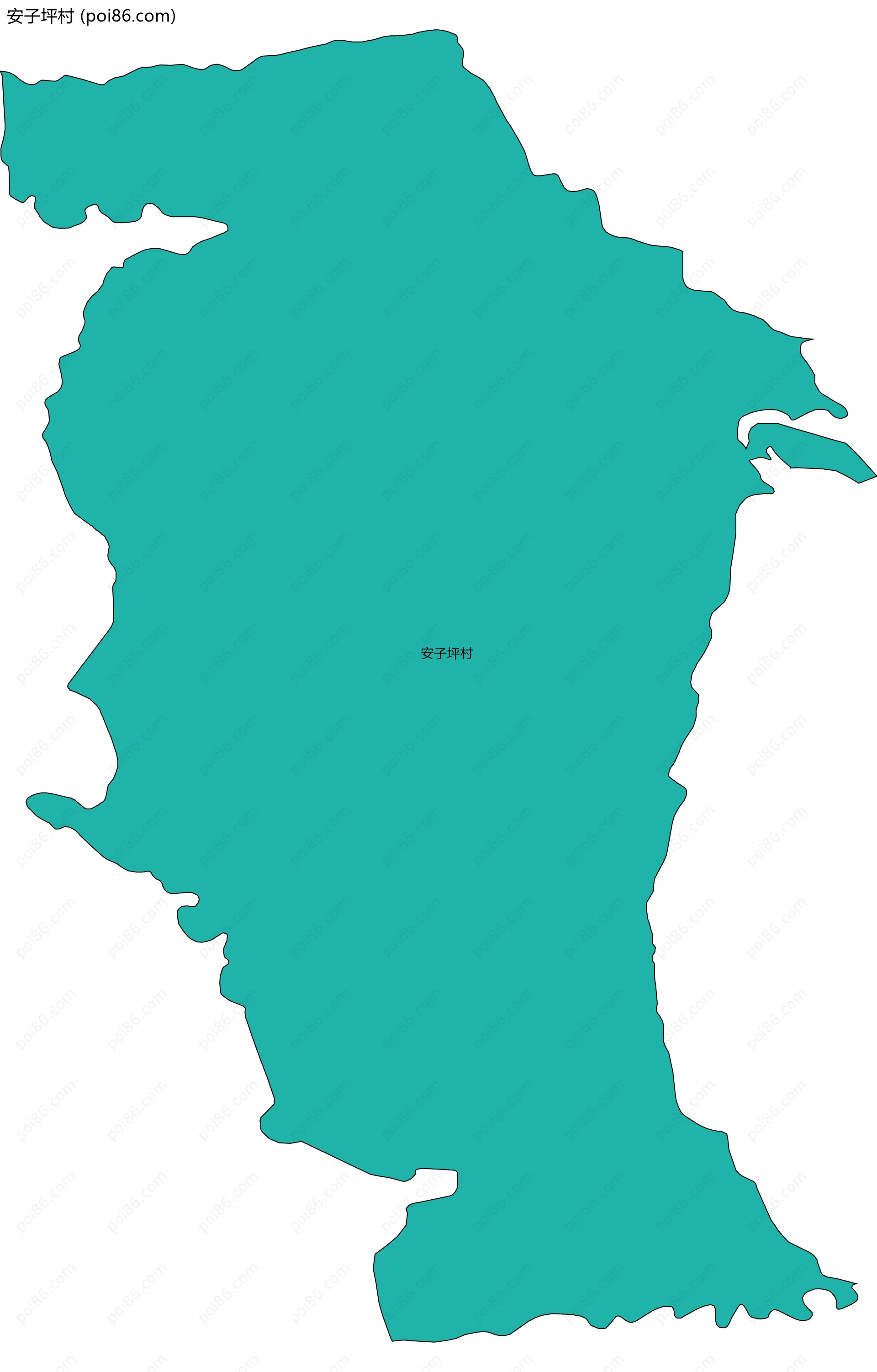 安子坪村边界地图