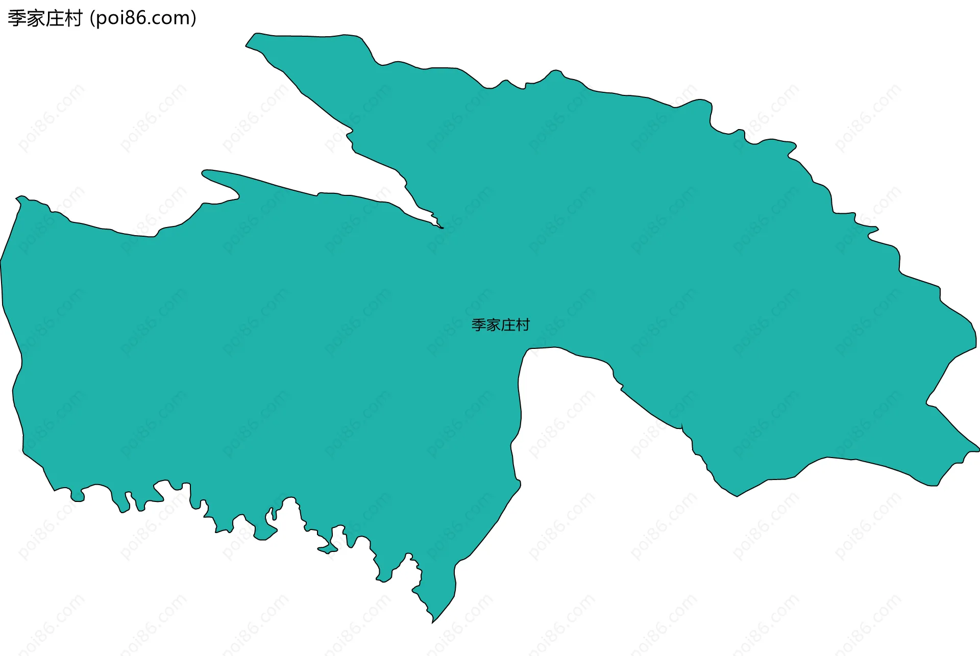 季家庄村边界地图