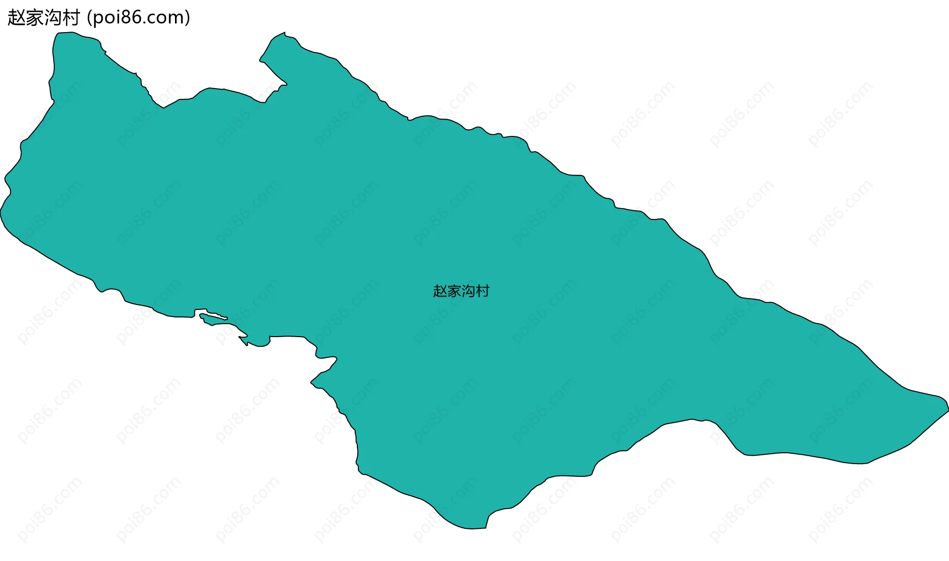 赵家沟村边界地图
