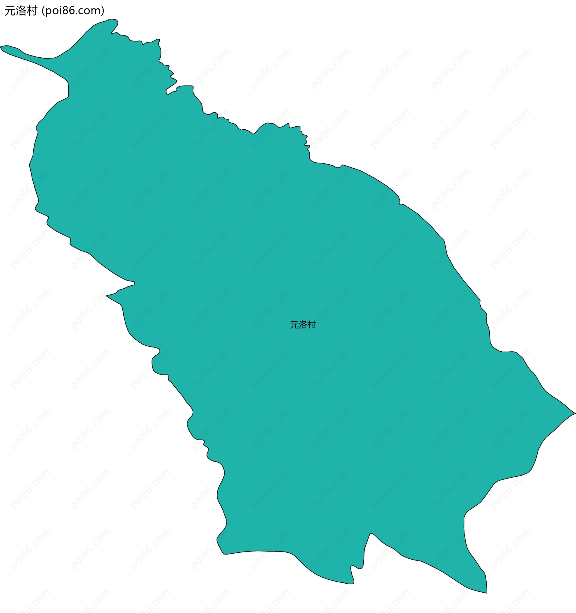 元洛村边界地图
