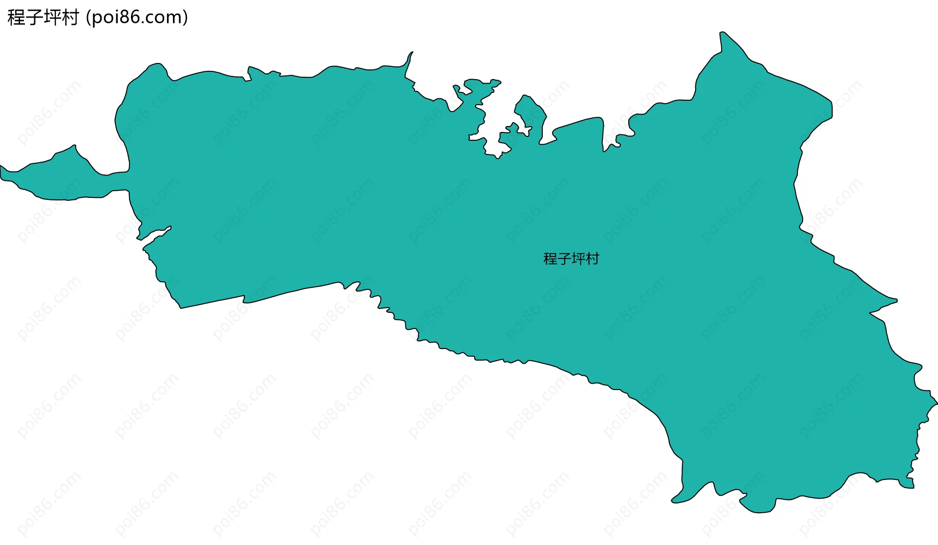 程子坪村边界地图
