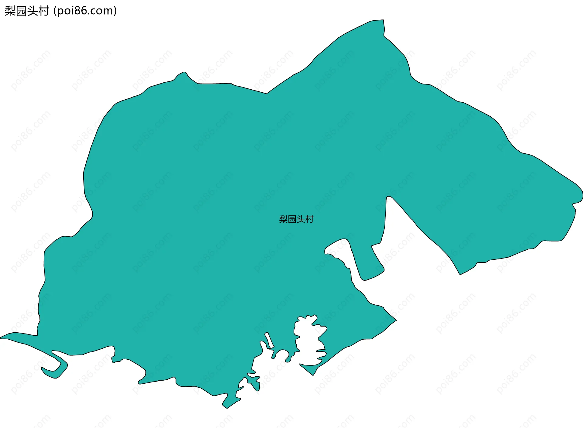梨园头村边界地图