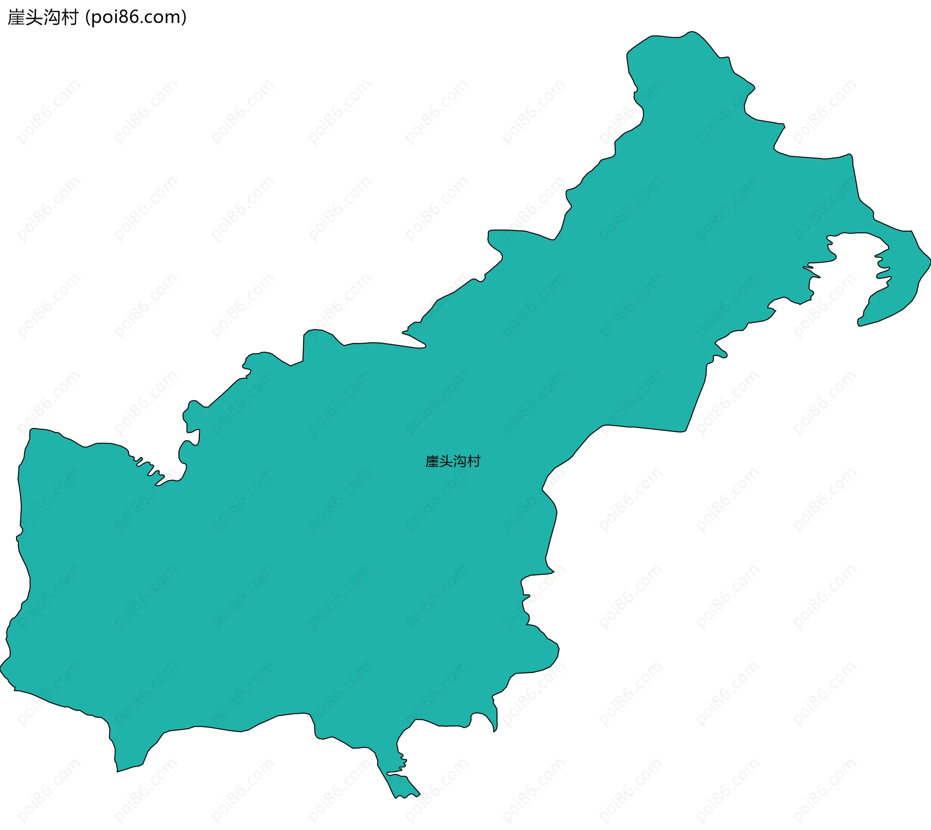 崖头沟村边界地图