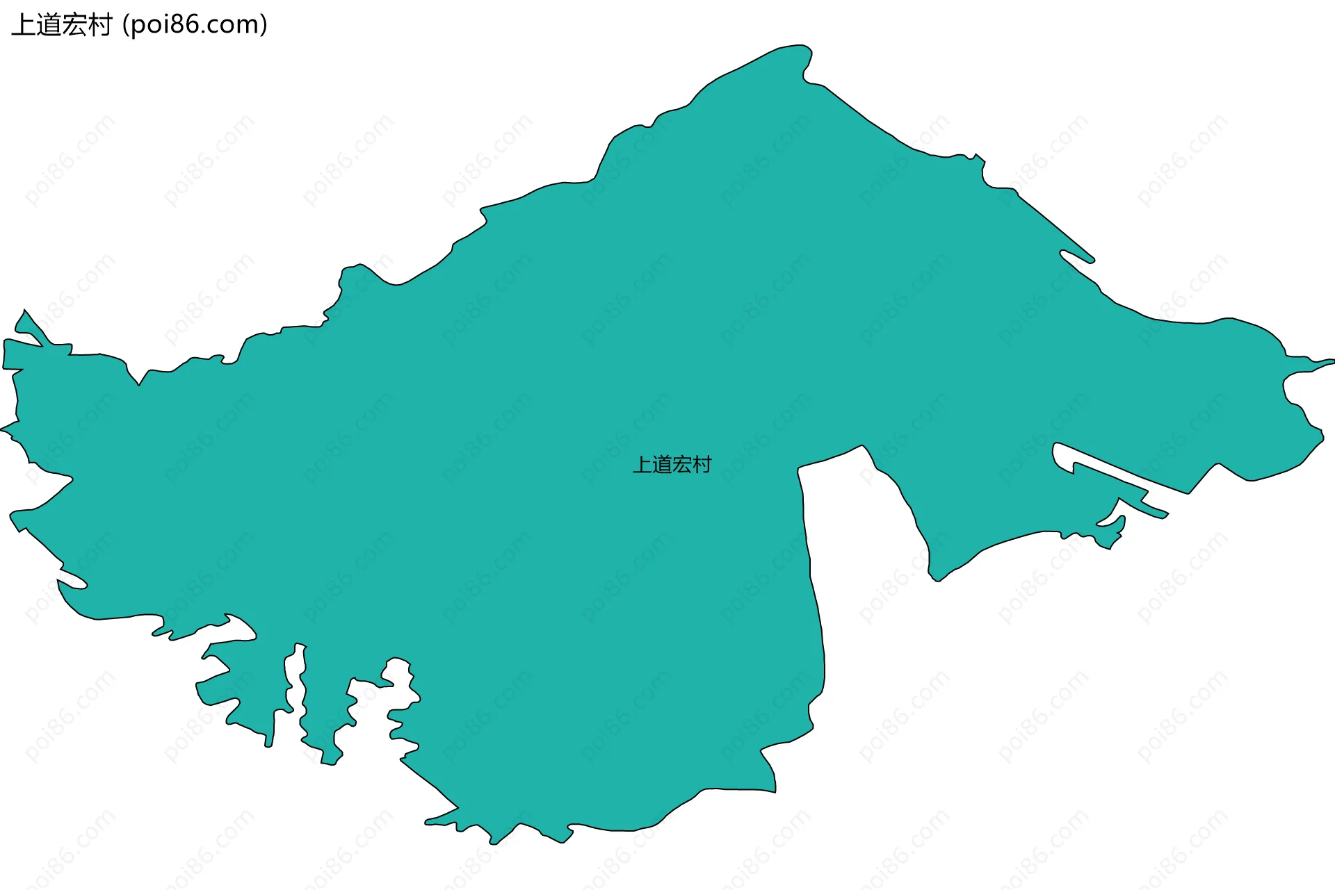 上道宏村边界地图