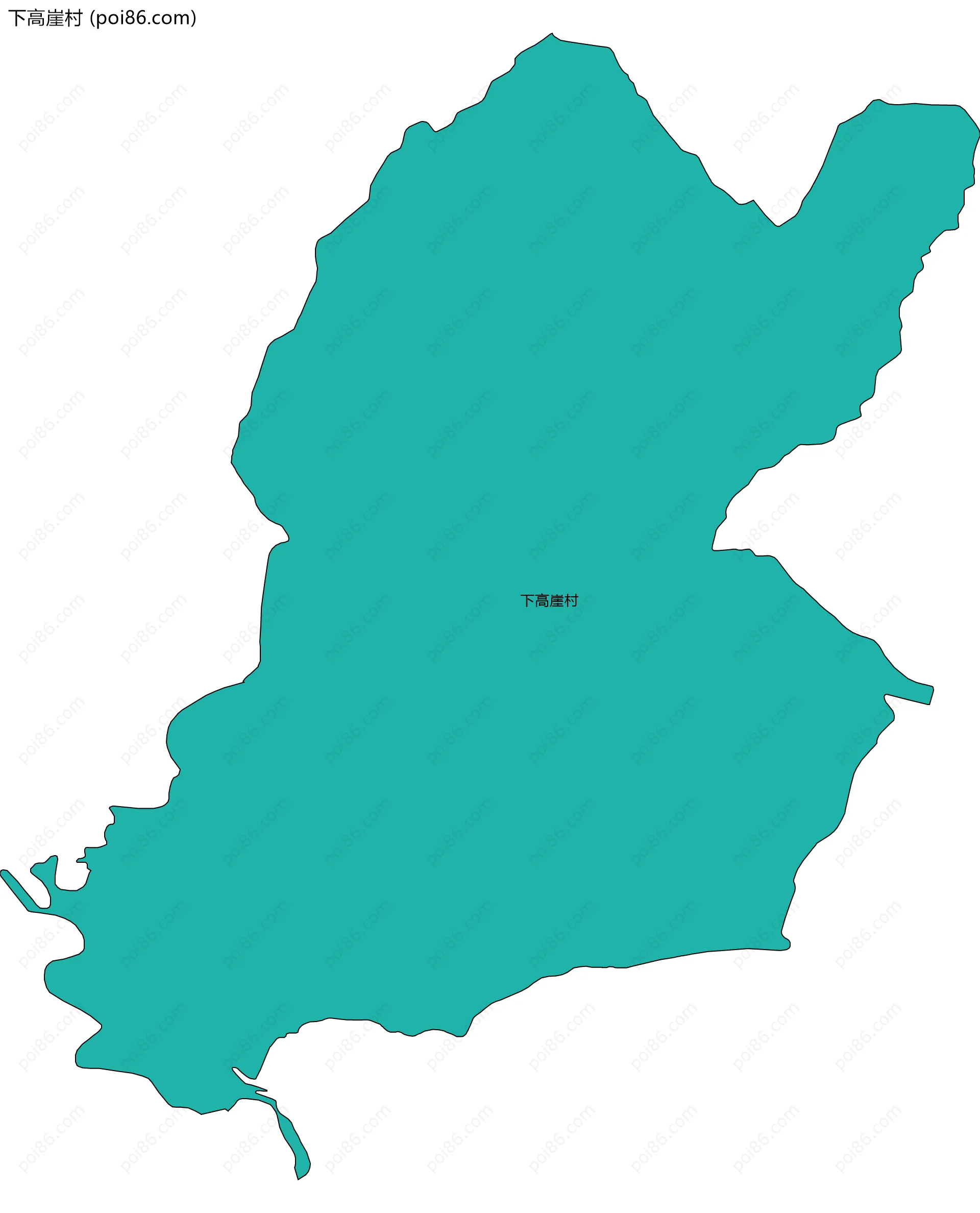 下高崖村边界地图