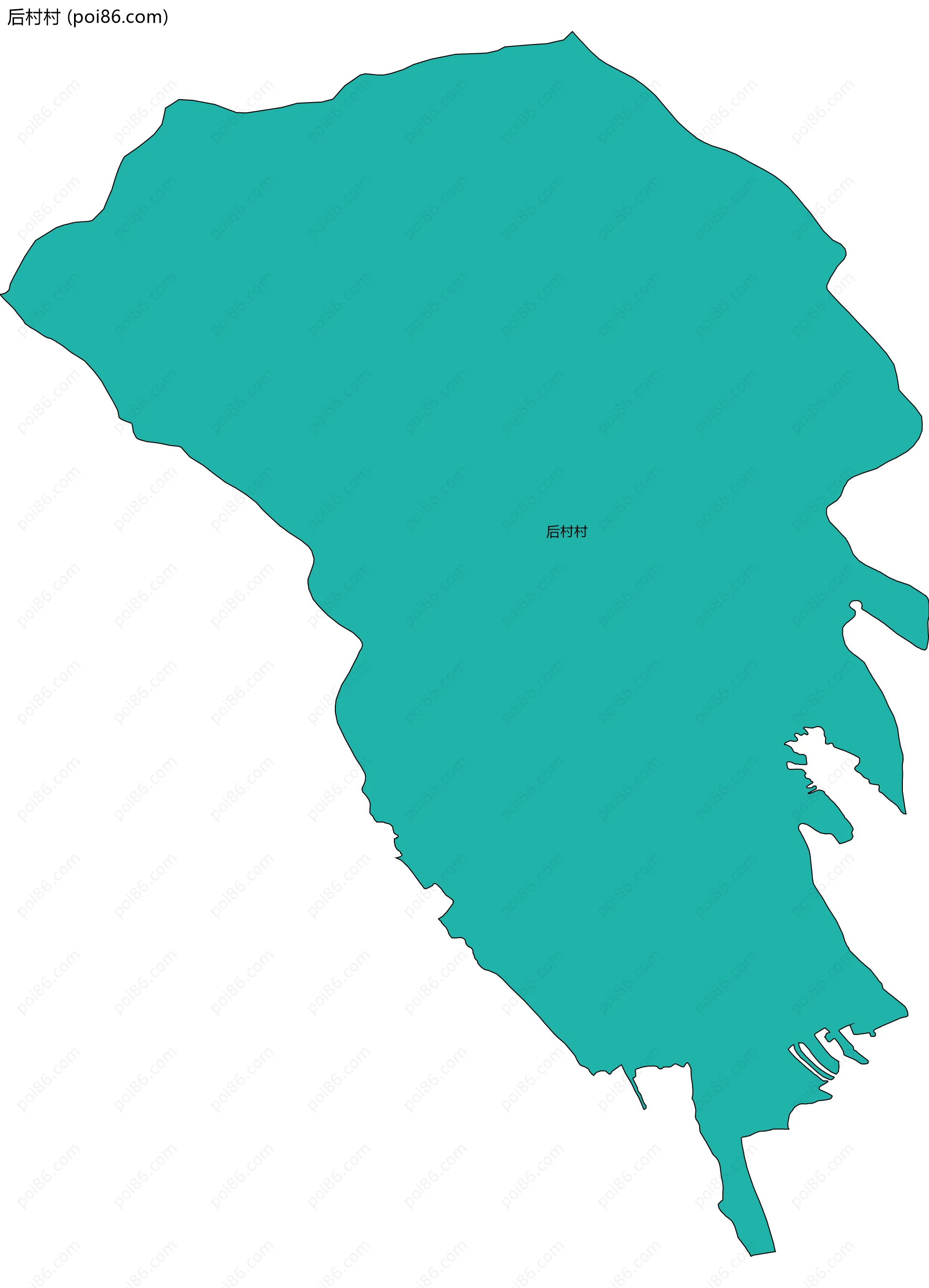 后村村边界地图