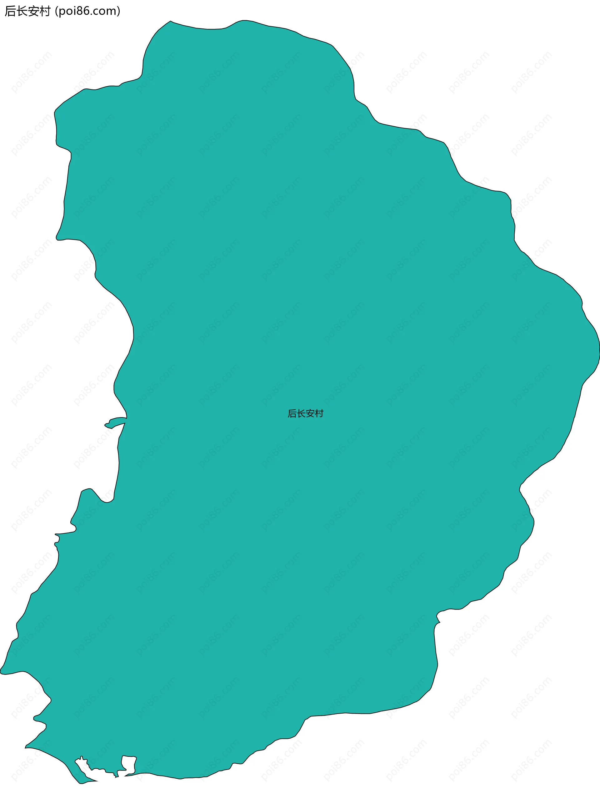 后长安村边界地图