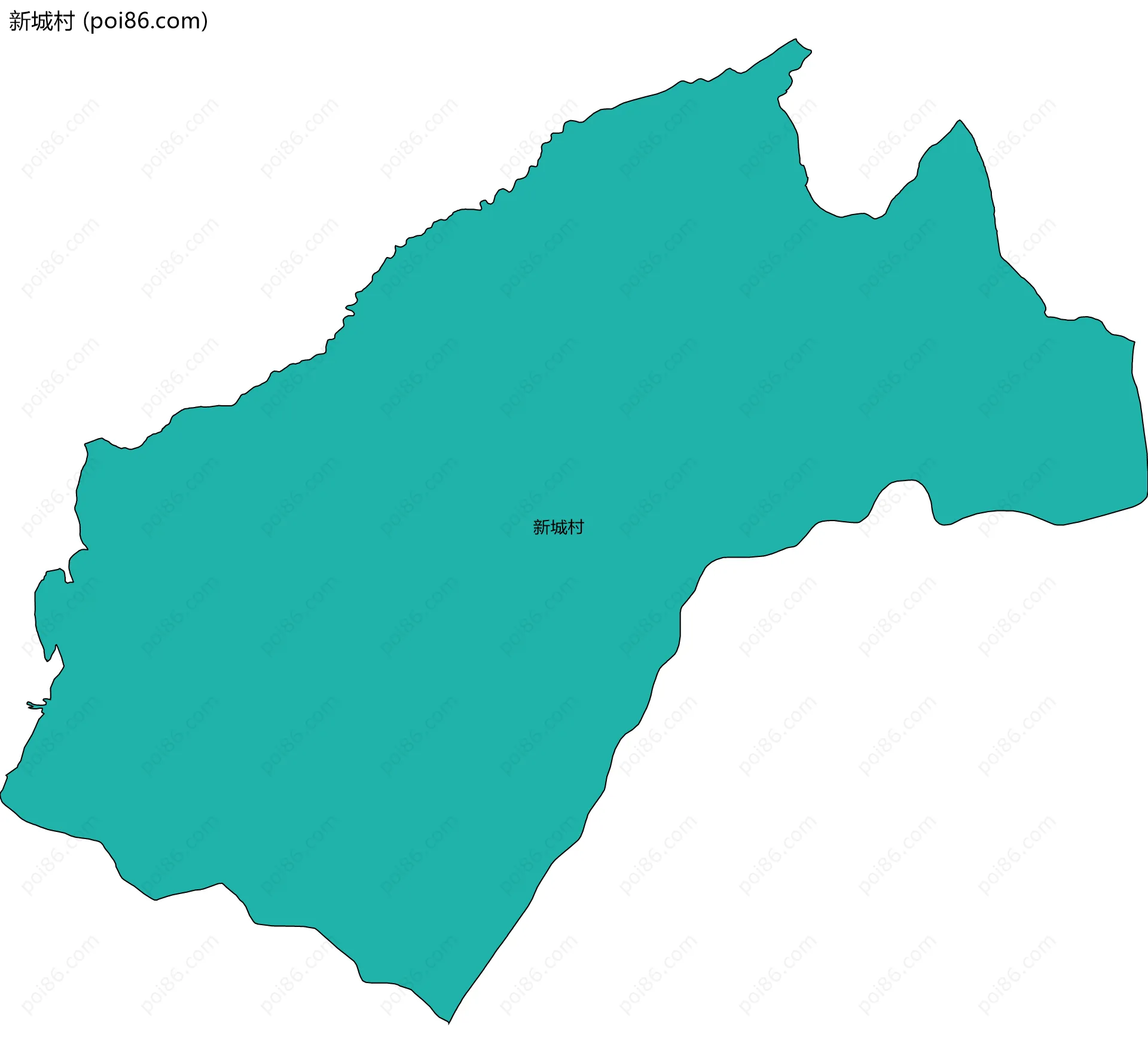 新城村边界地图