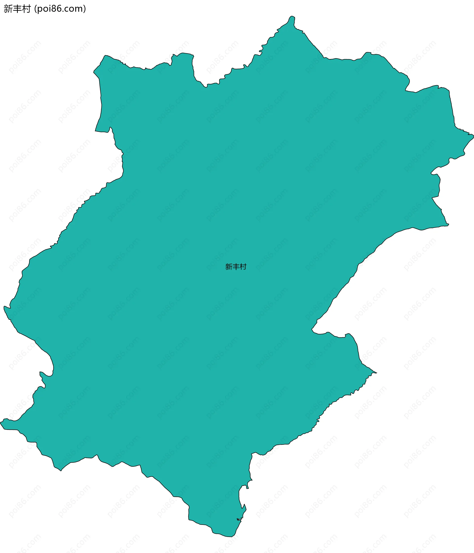 新丰村边界地图