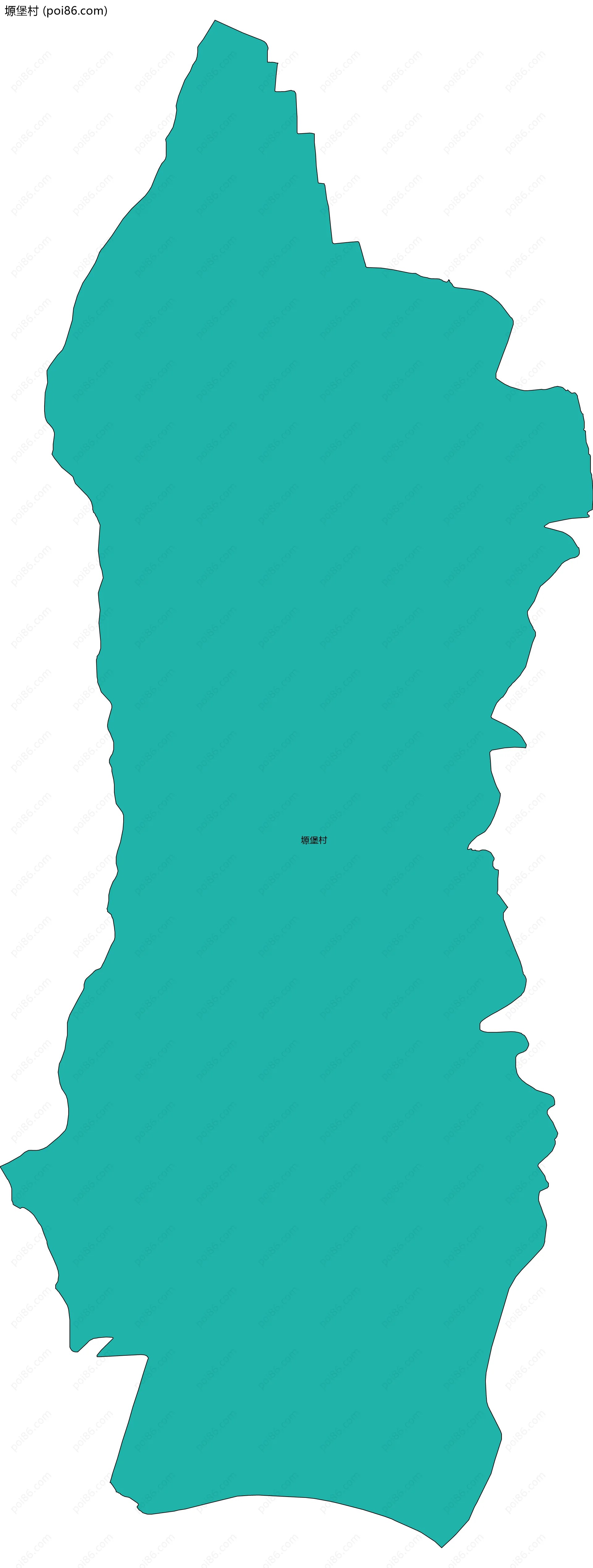 塬堡村边界地图