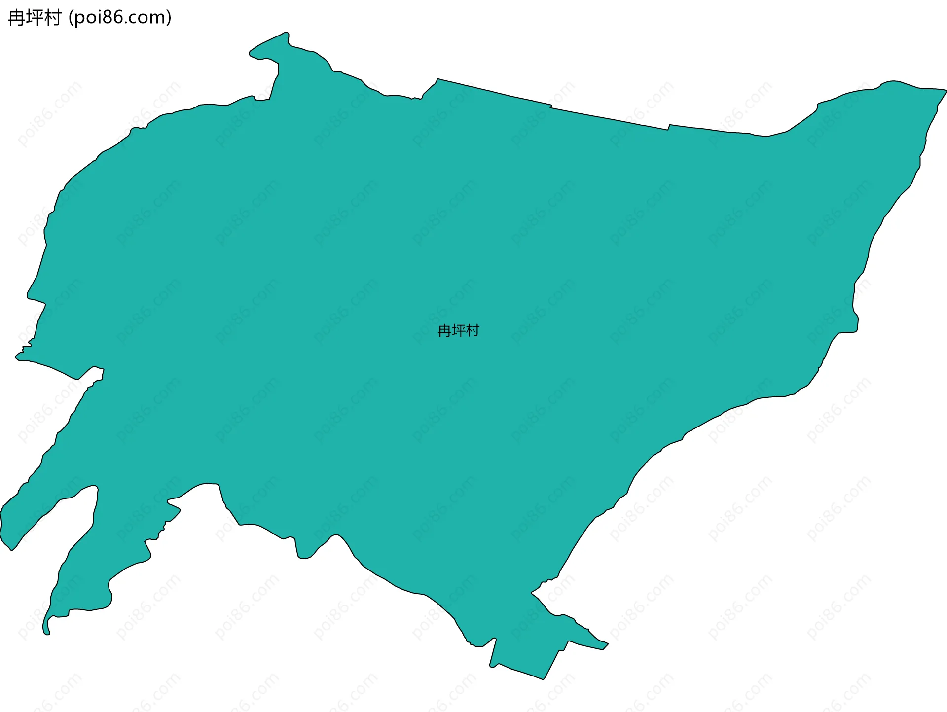 冉坪村边界地图