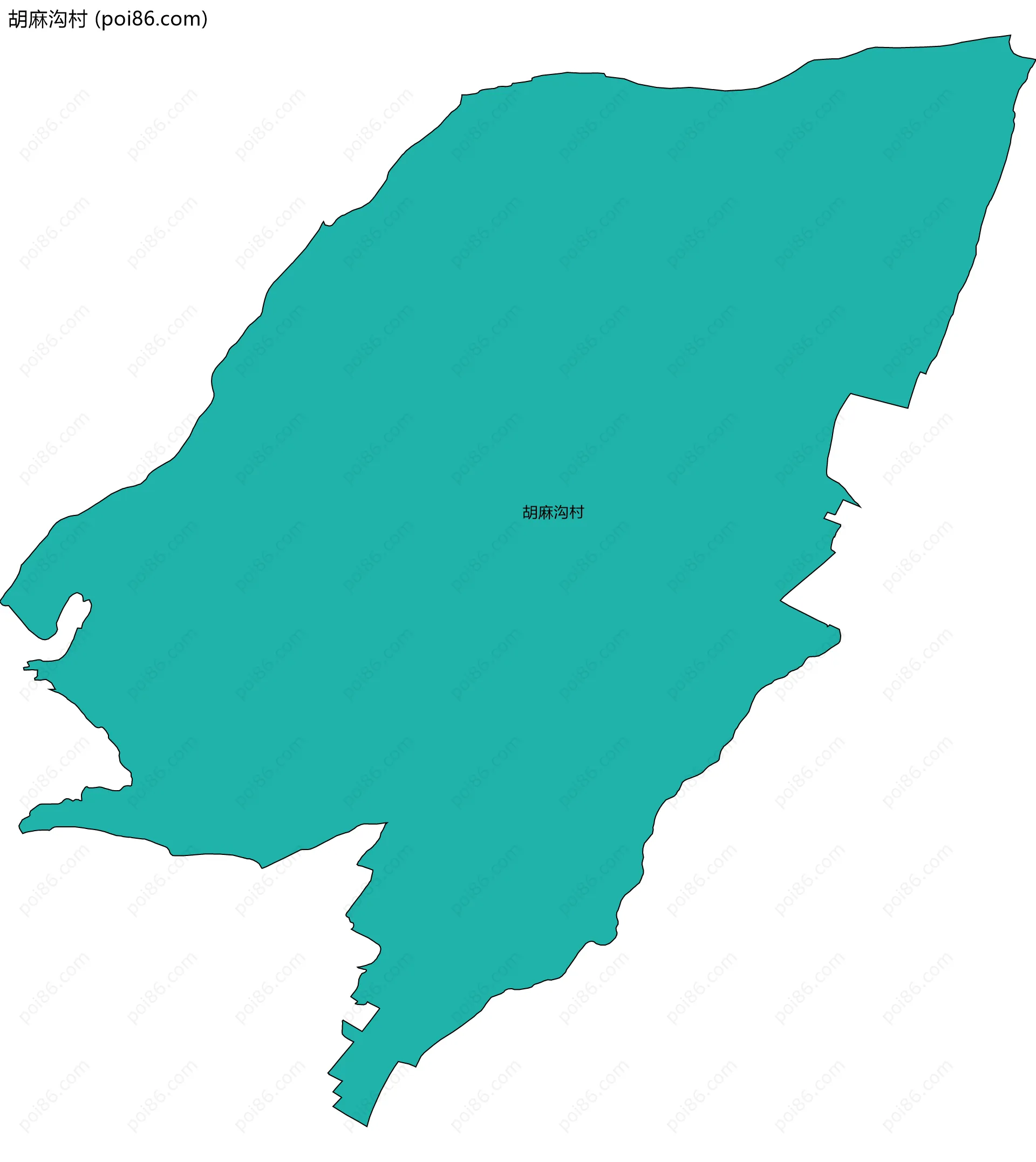 胡麻沟村边界地图