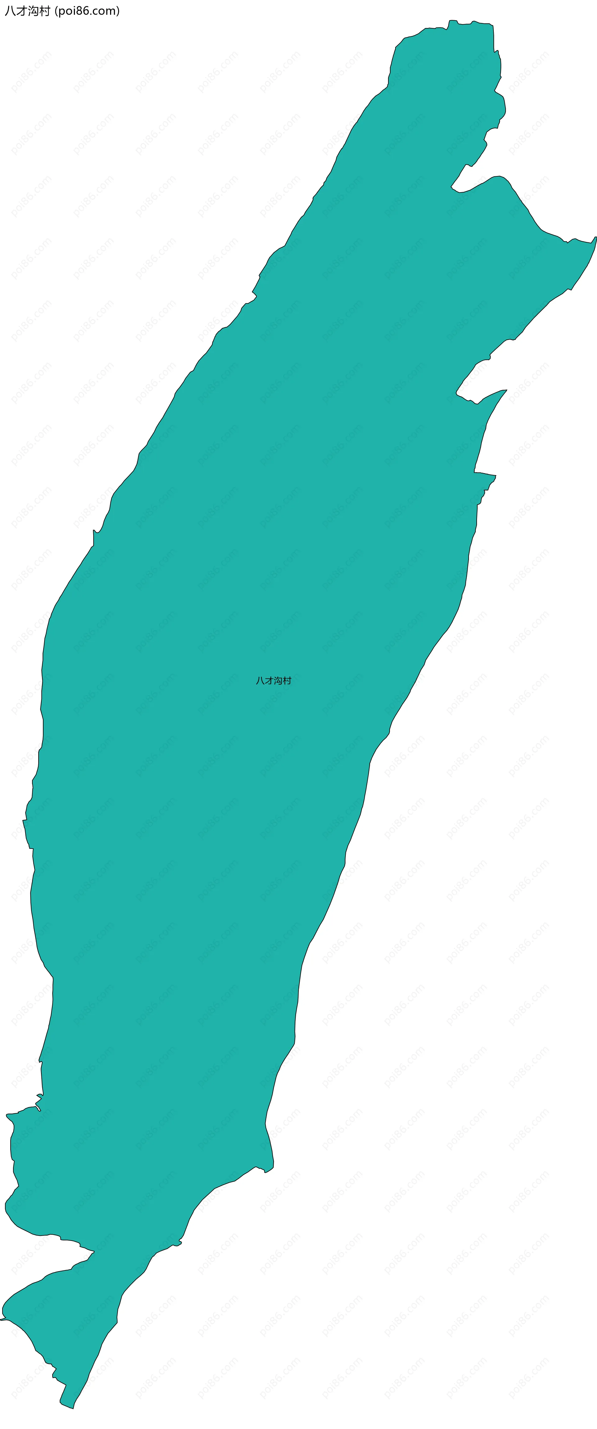八才沟村边界地图