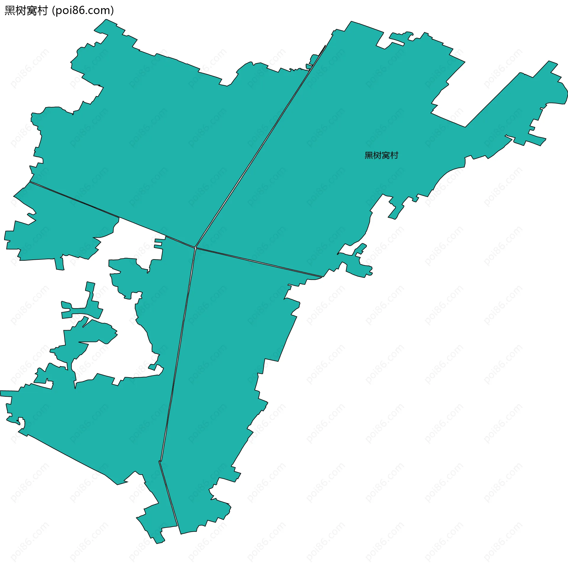 黑树窝村边界地图