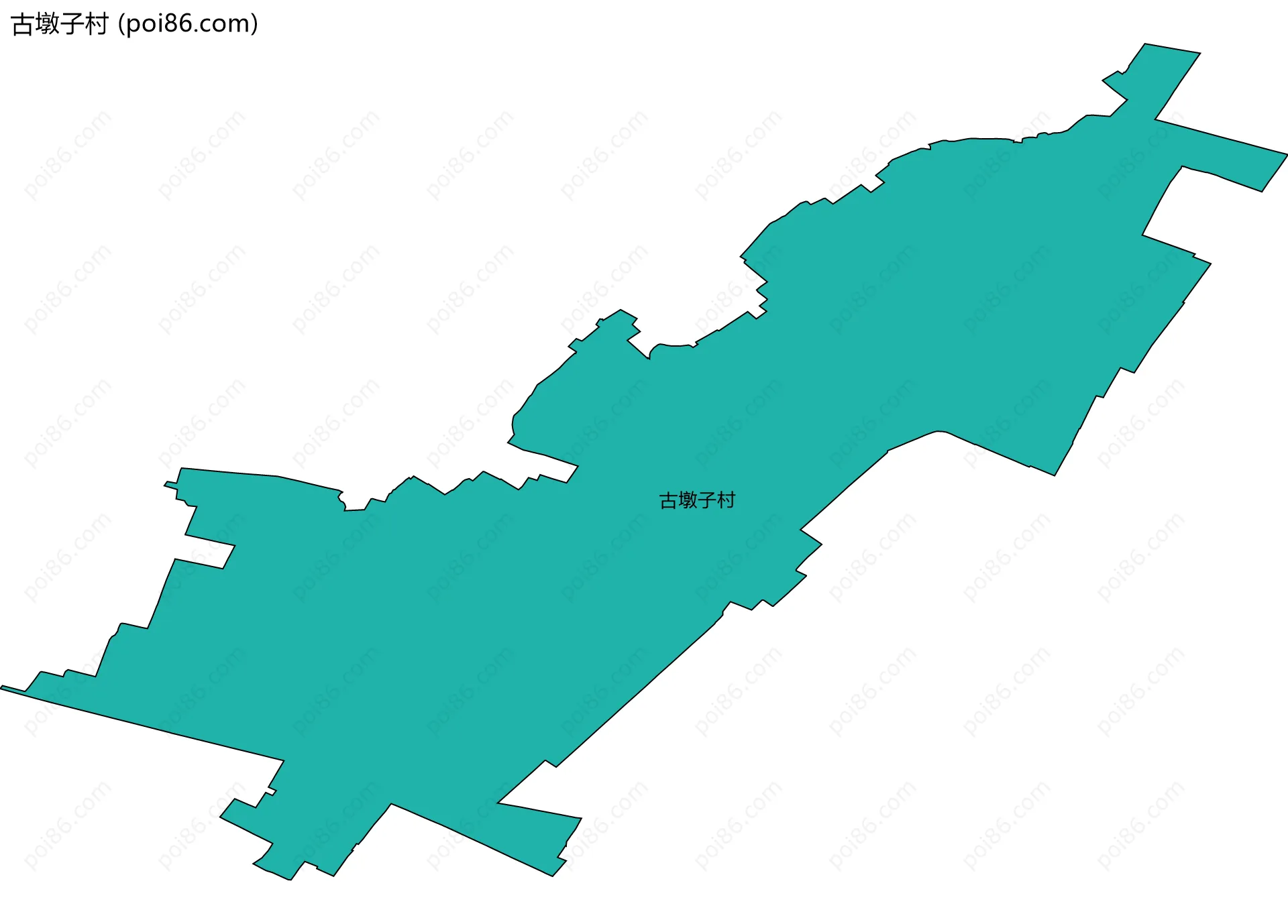 古墩子村边界地图