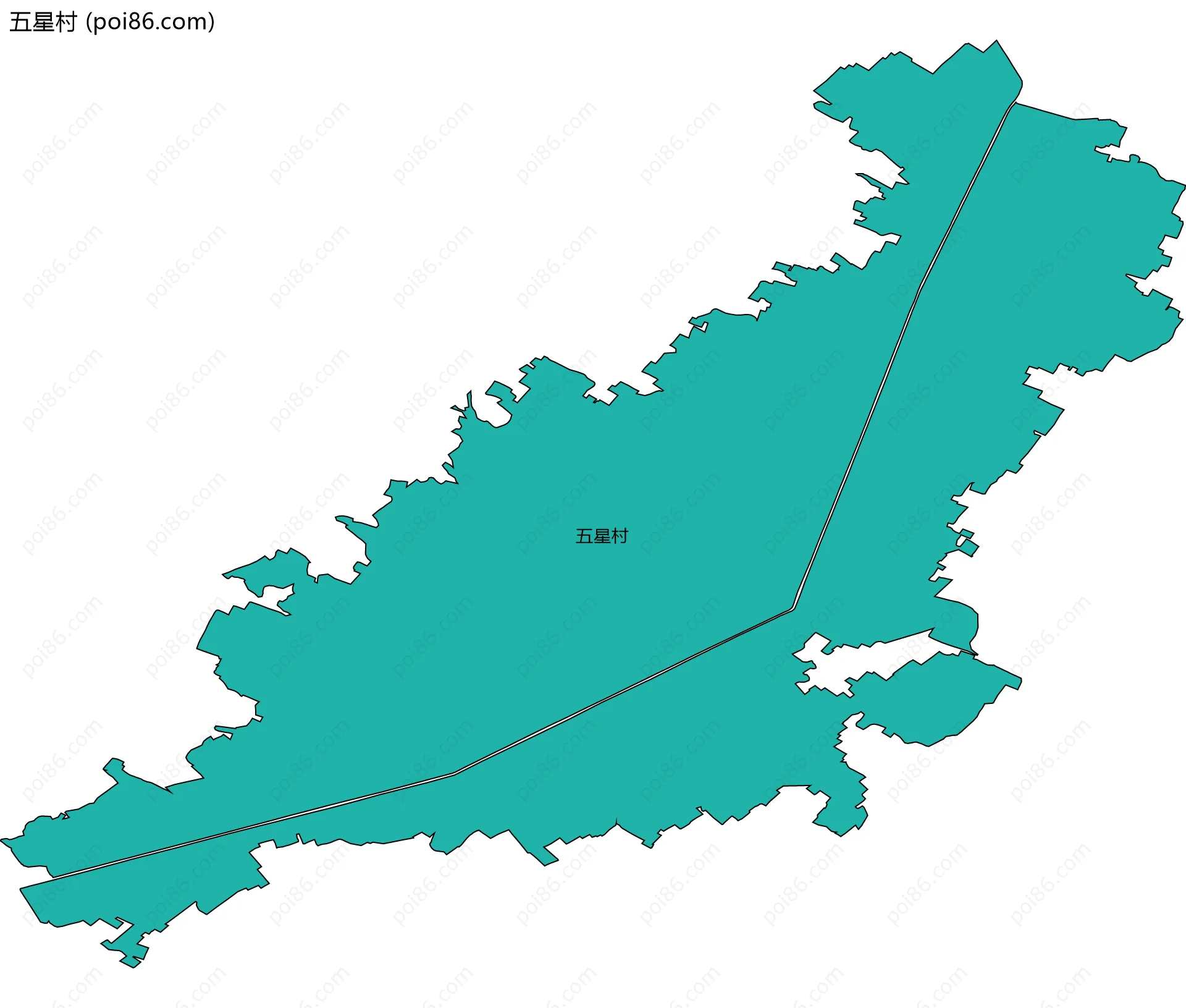 五星村边界地图