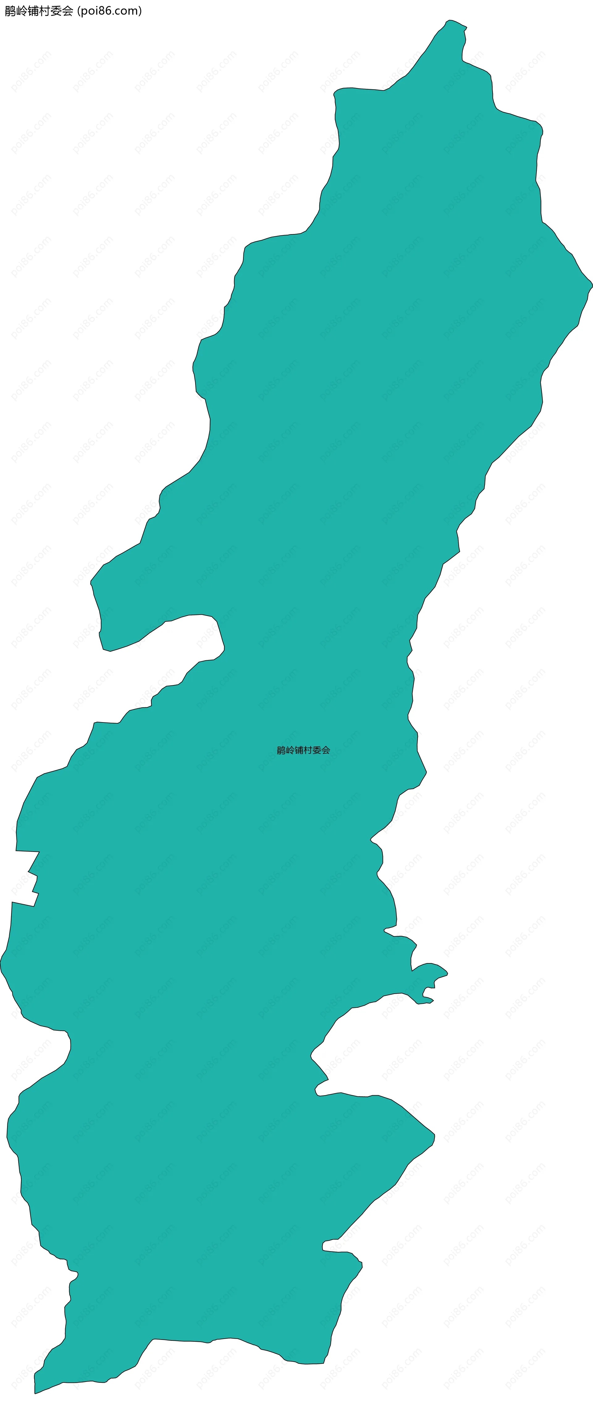 鹃岭铺村委会边界地图