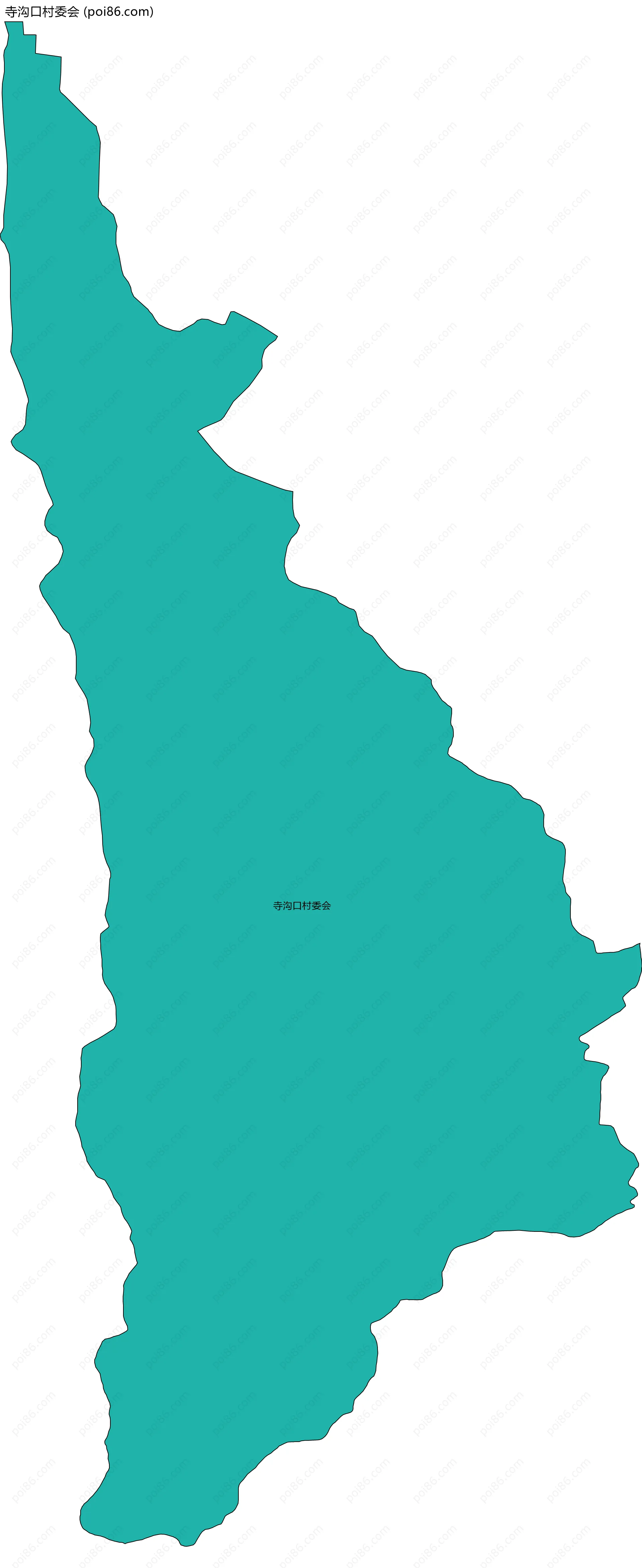 寺沟口村委会边界地图