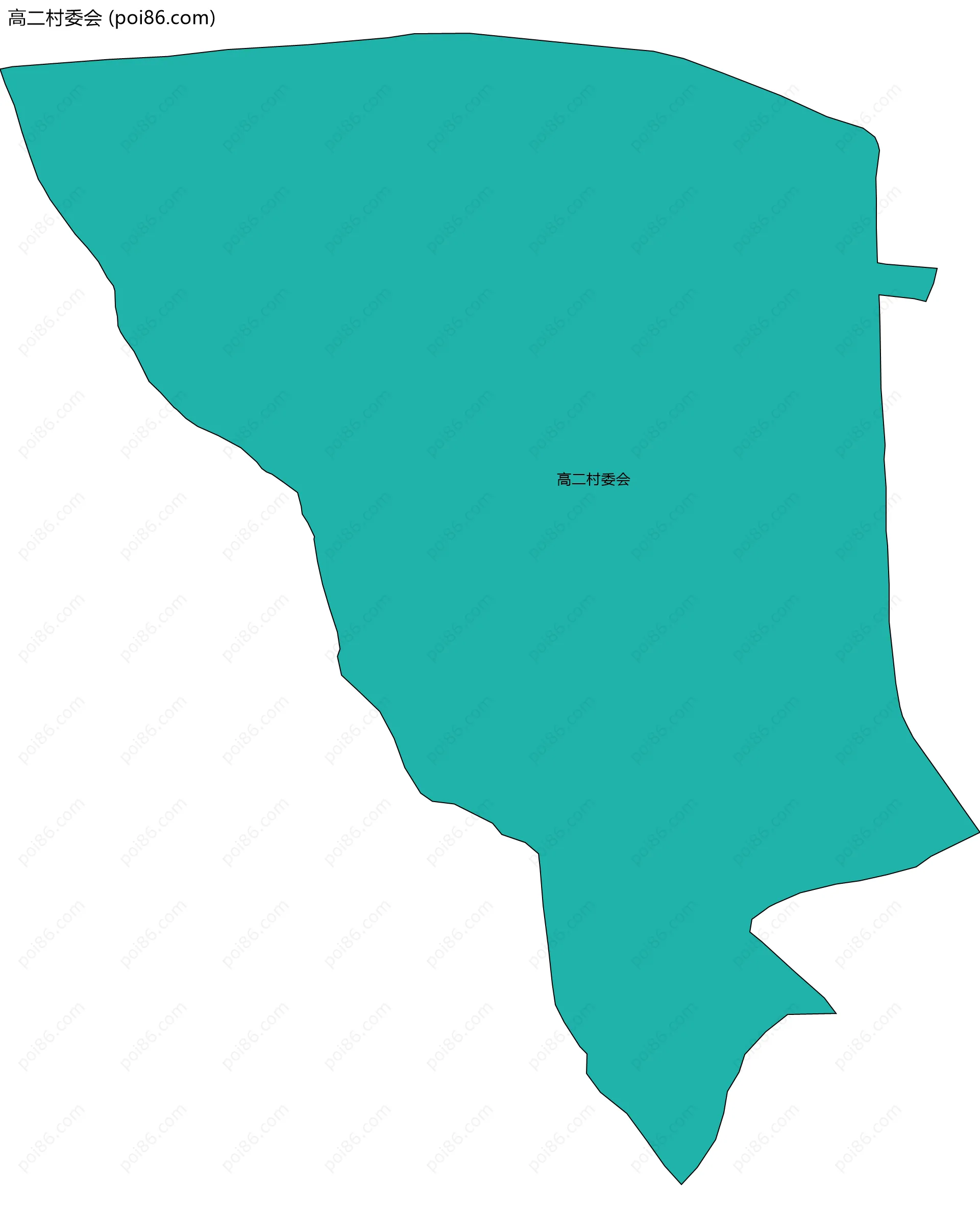 高二村委会边界地图