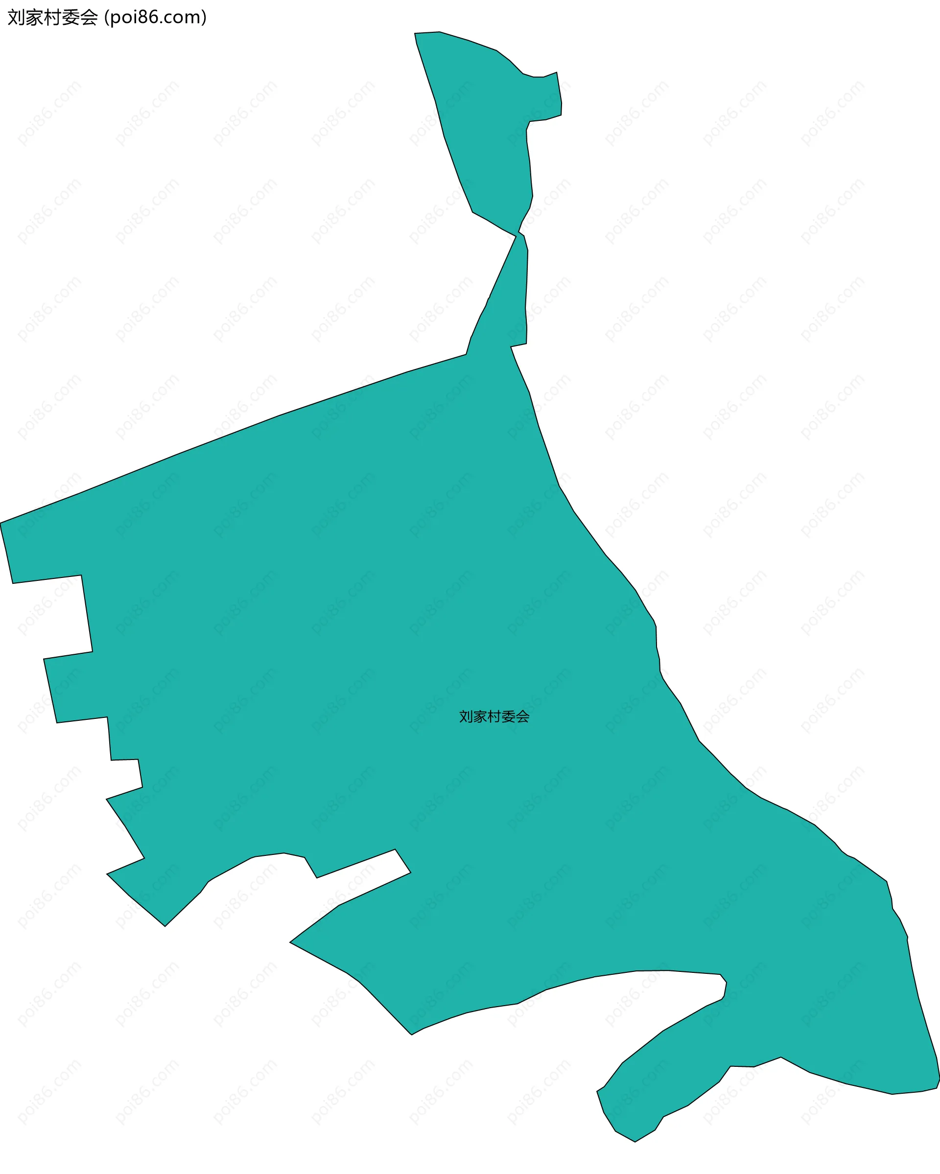 刘家村委会边界地图