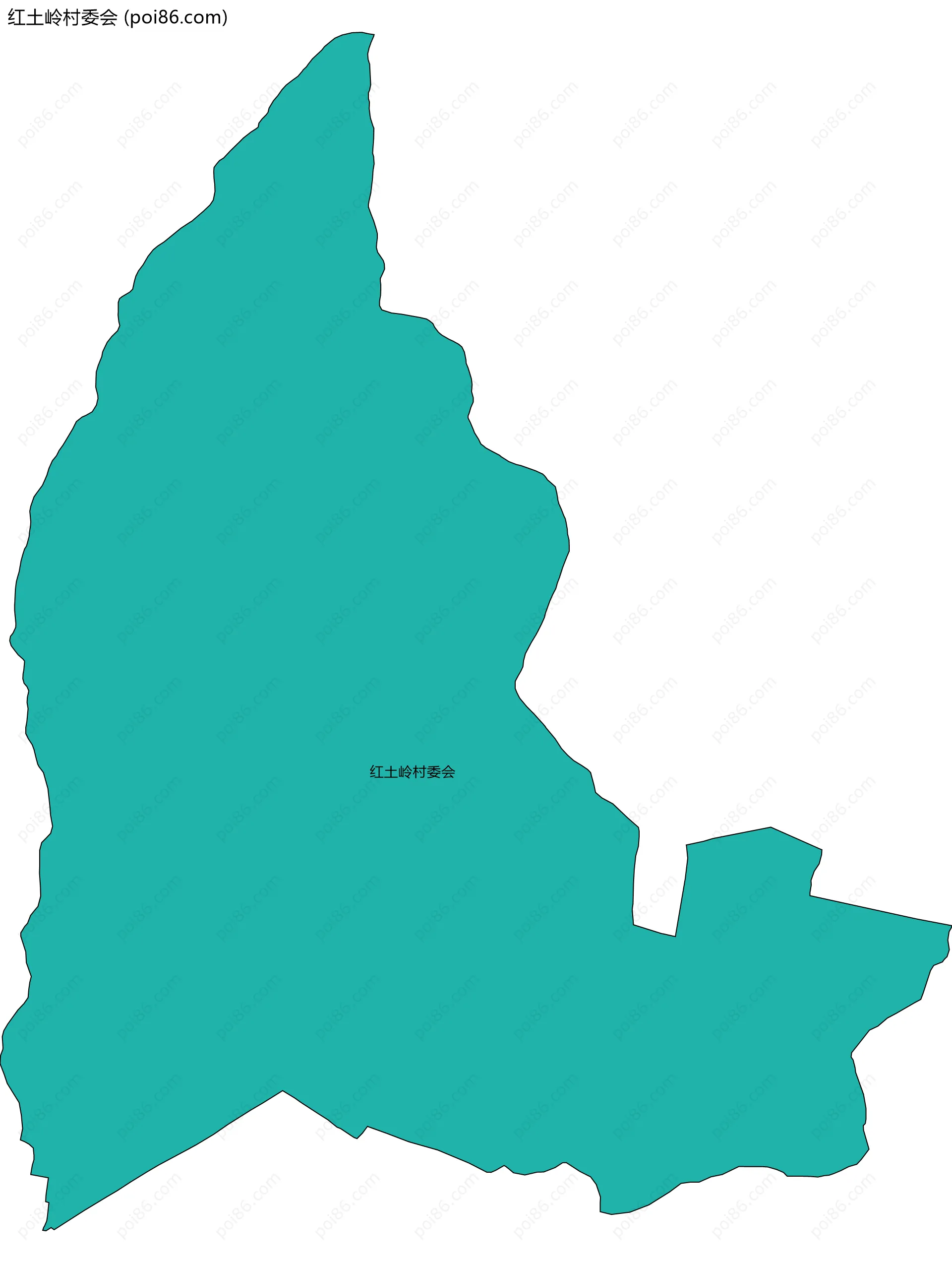 红土岭村委会边界地图