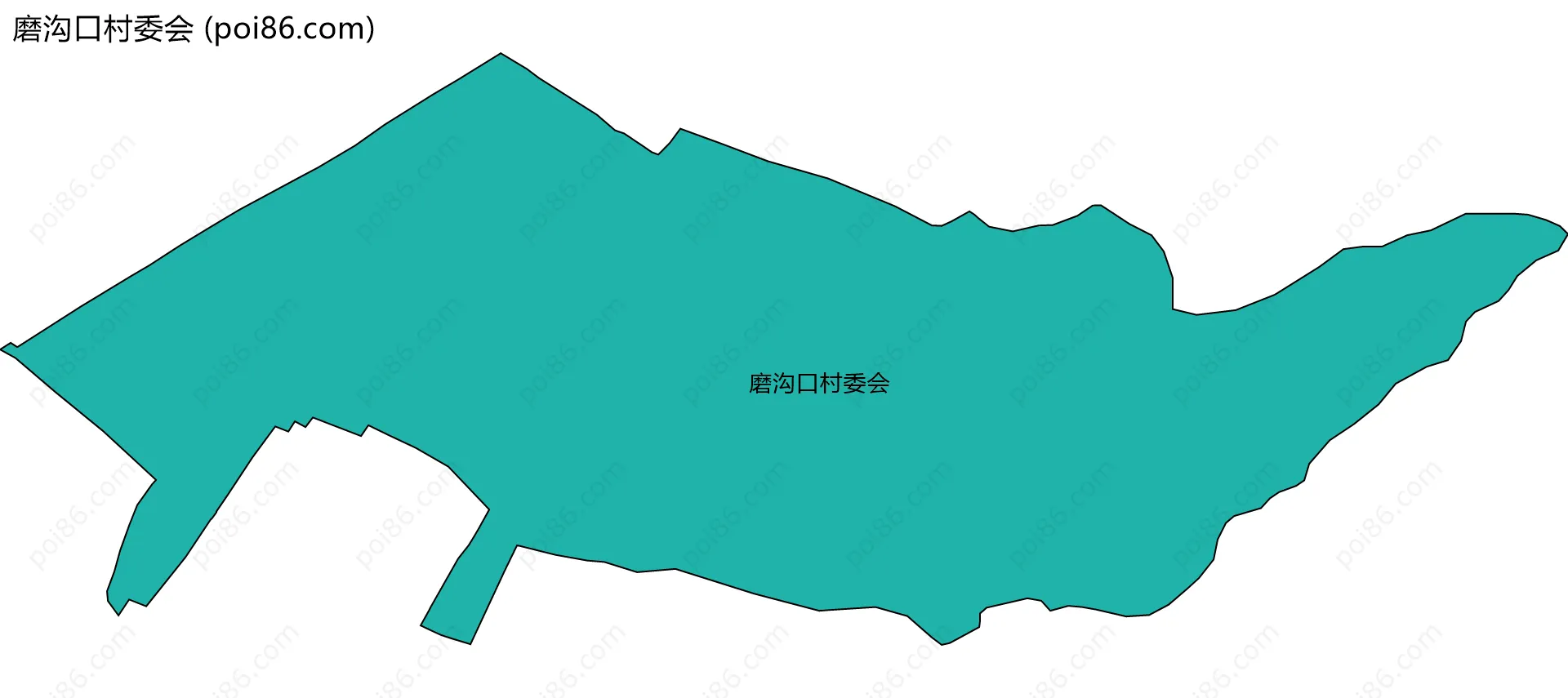 磨沟口村委会边界地图