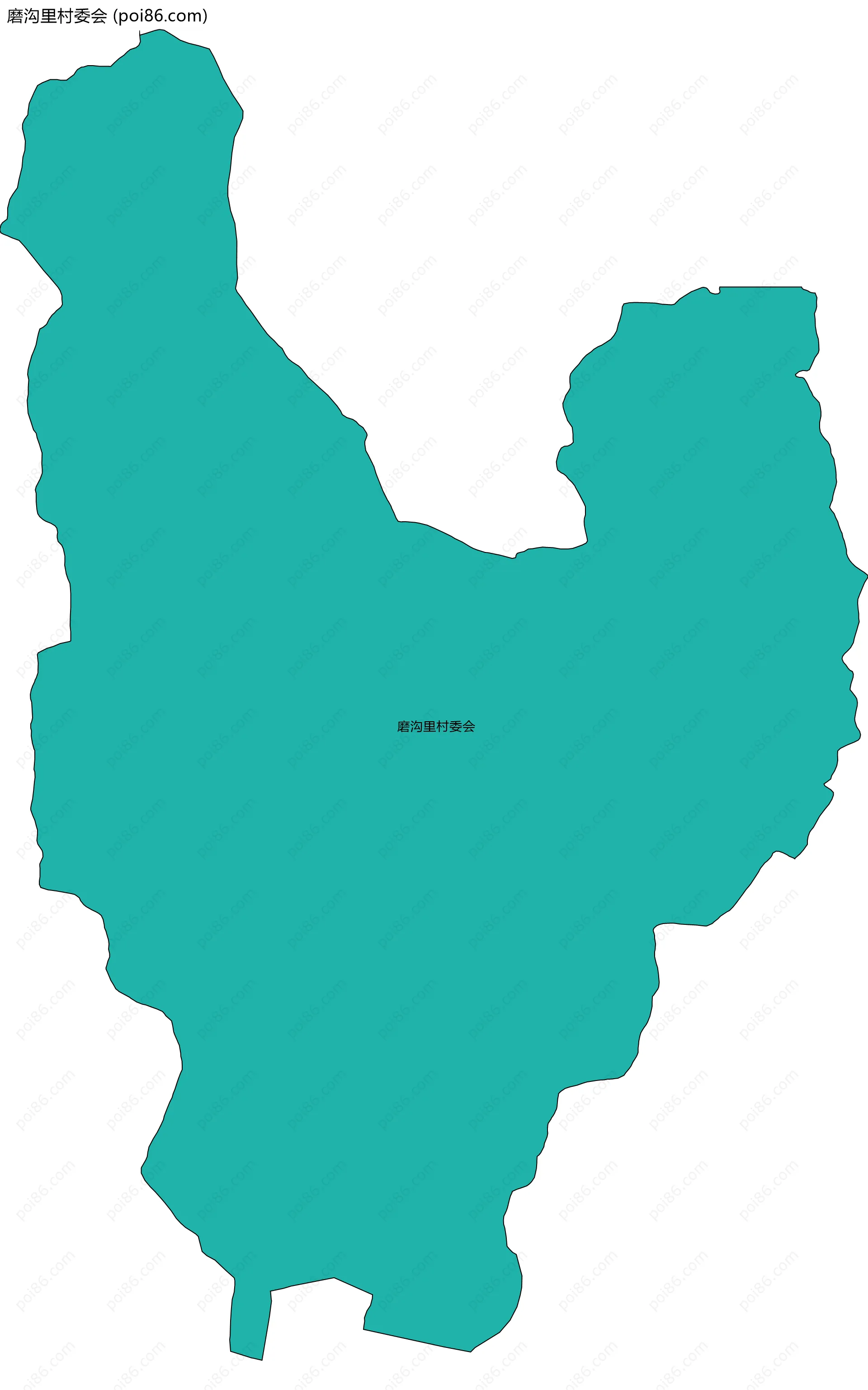 磨沟里村委会边界地图