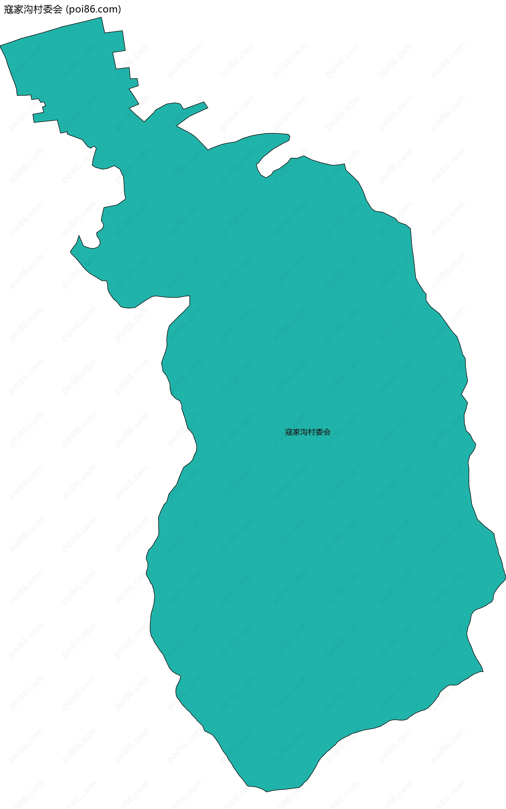 寇家沟村委会边界地图