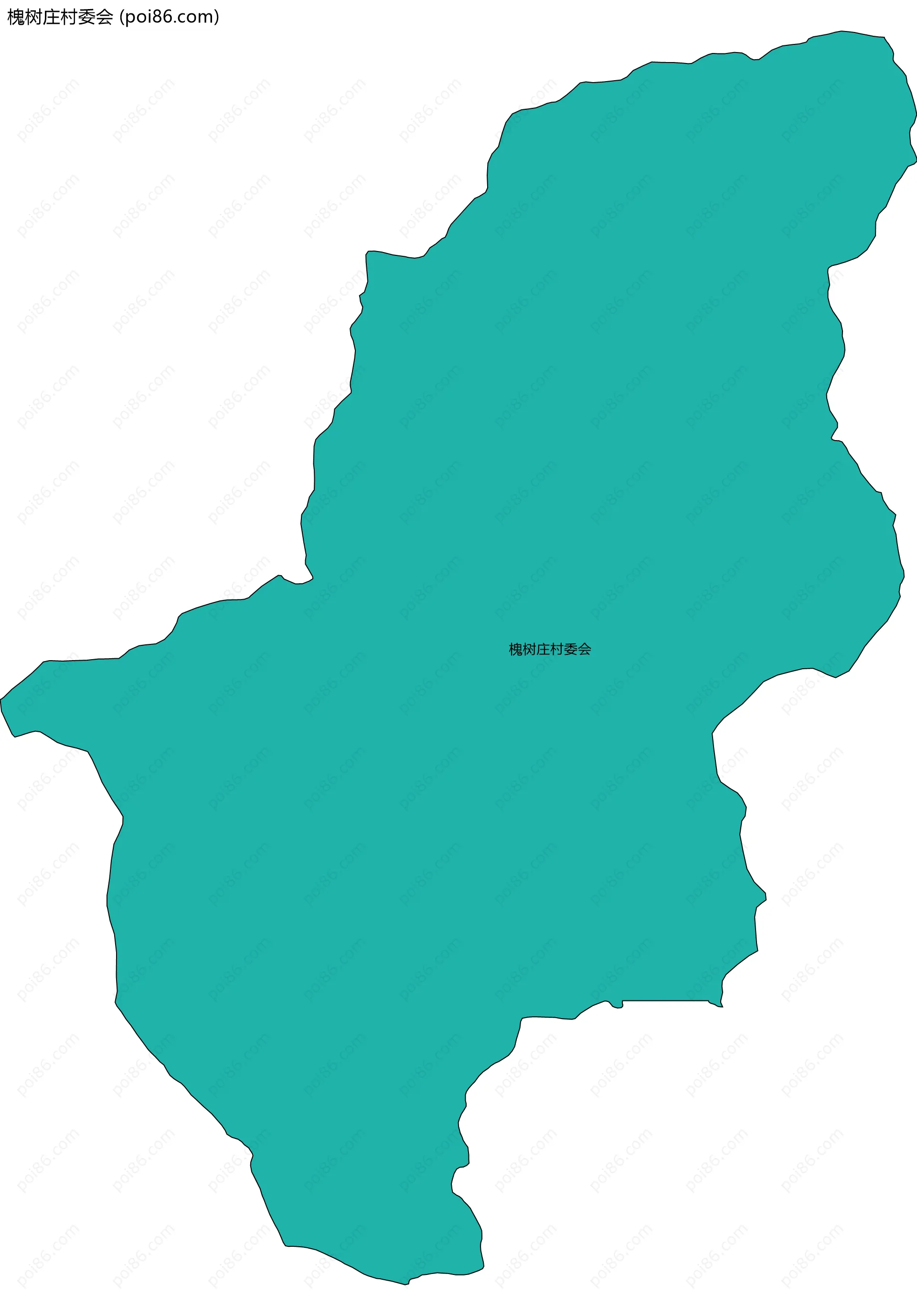 槐树庄村委会边界地图