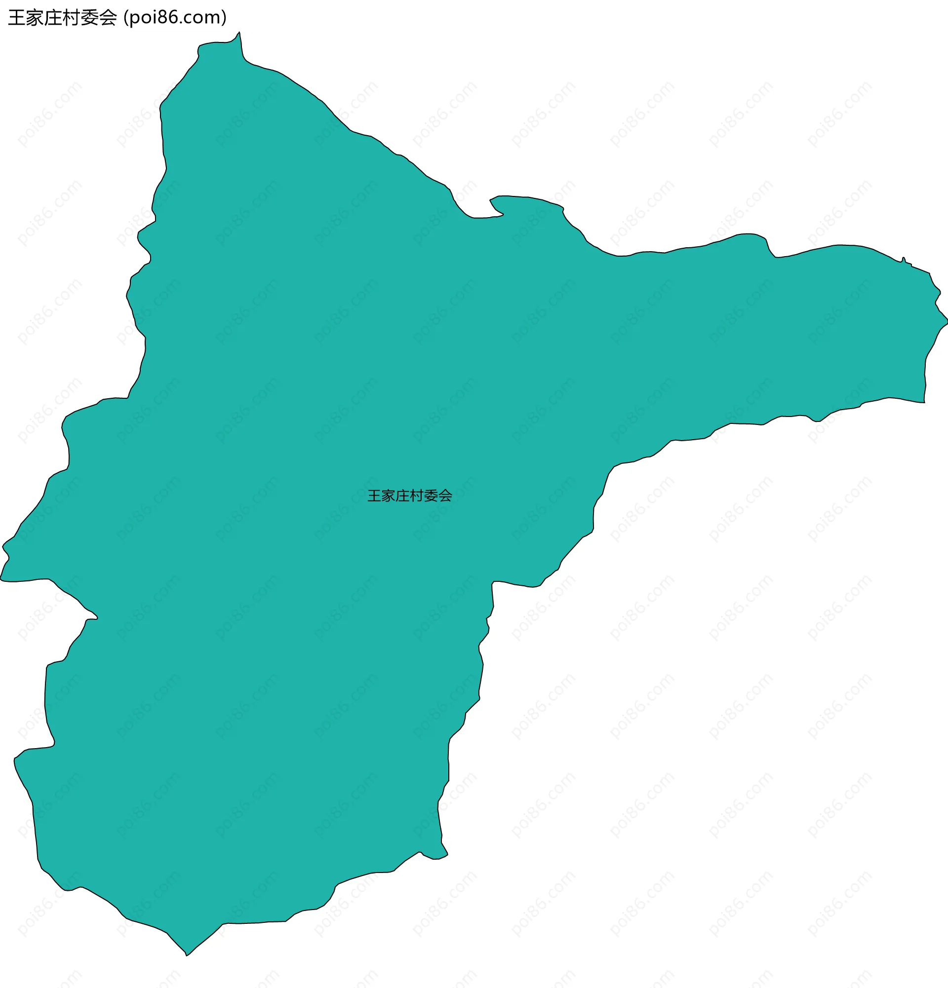 王家庄村委会边界地图