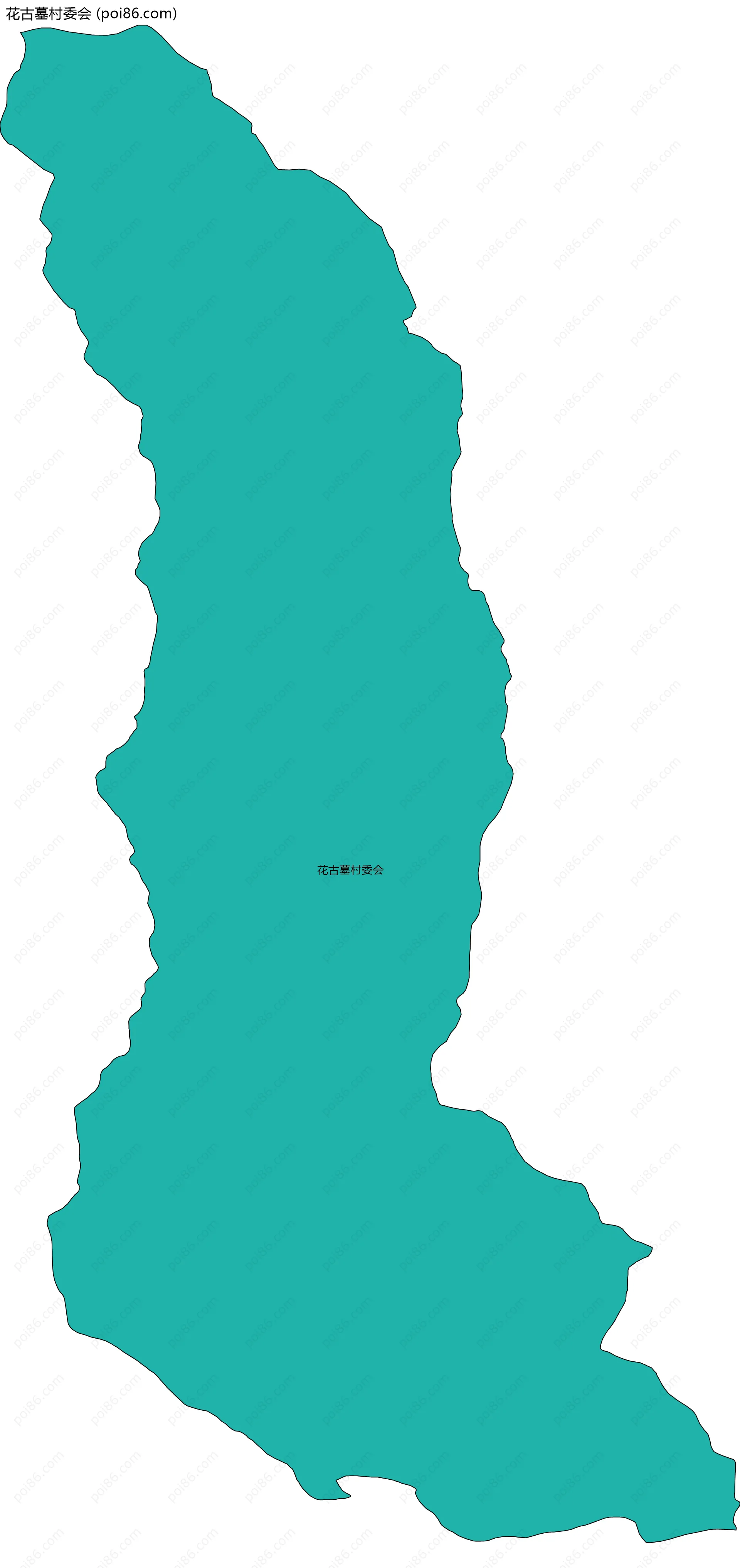 花古墓村委会边界地图