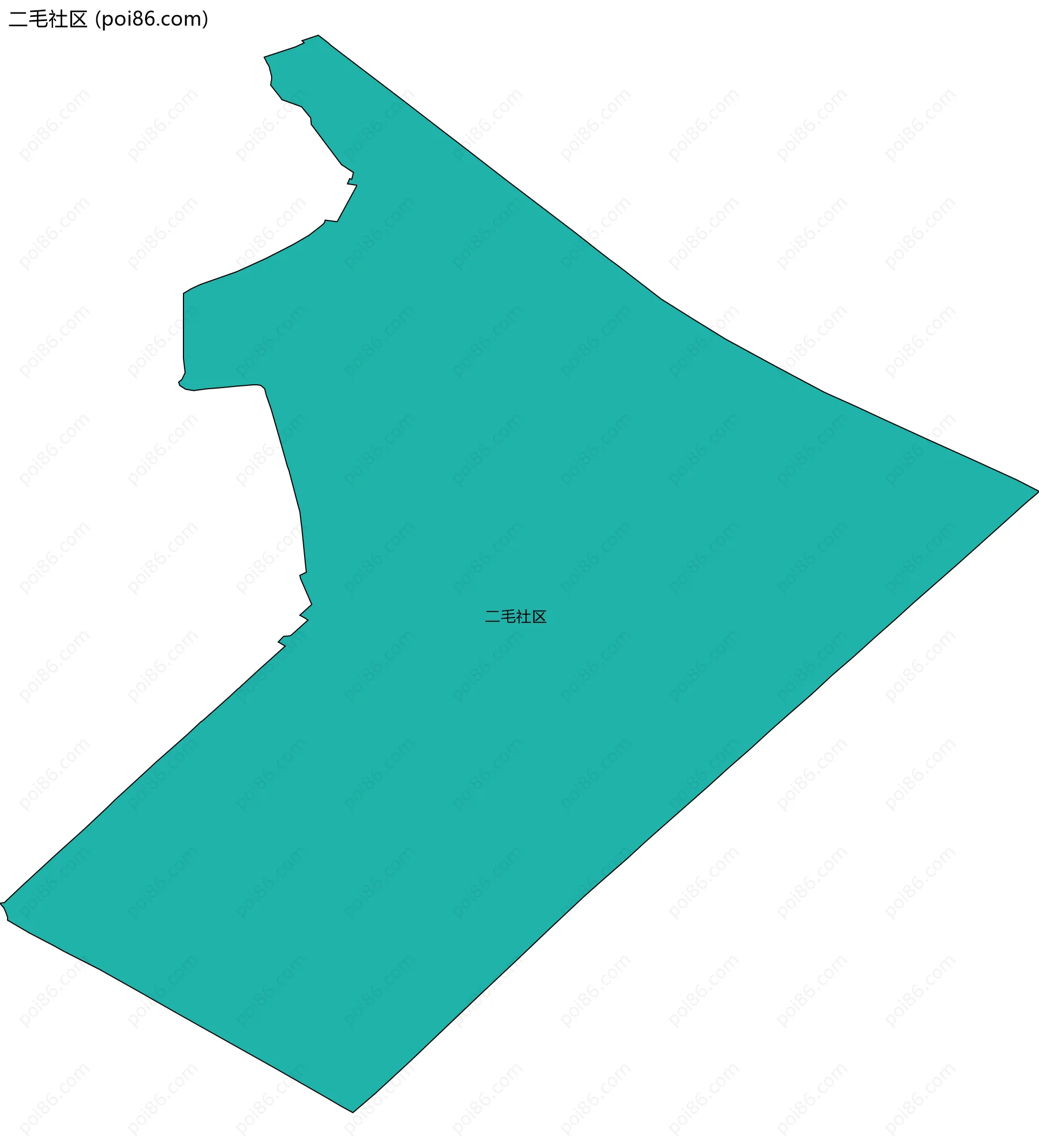 二毛社区边界地图