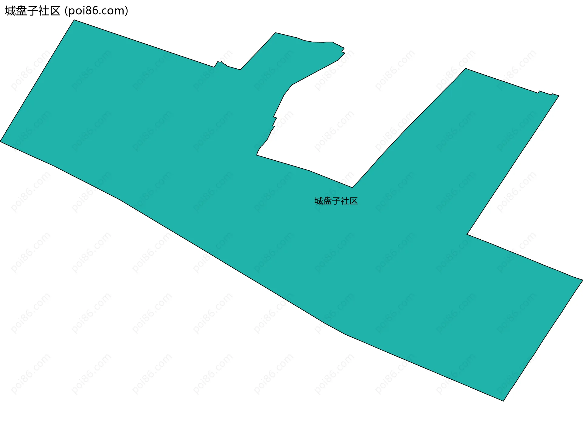 城盘子社区边界地图