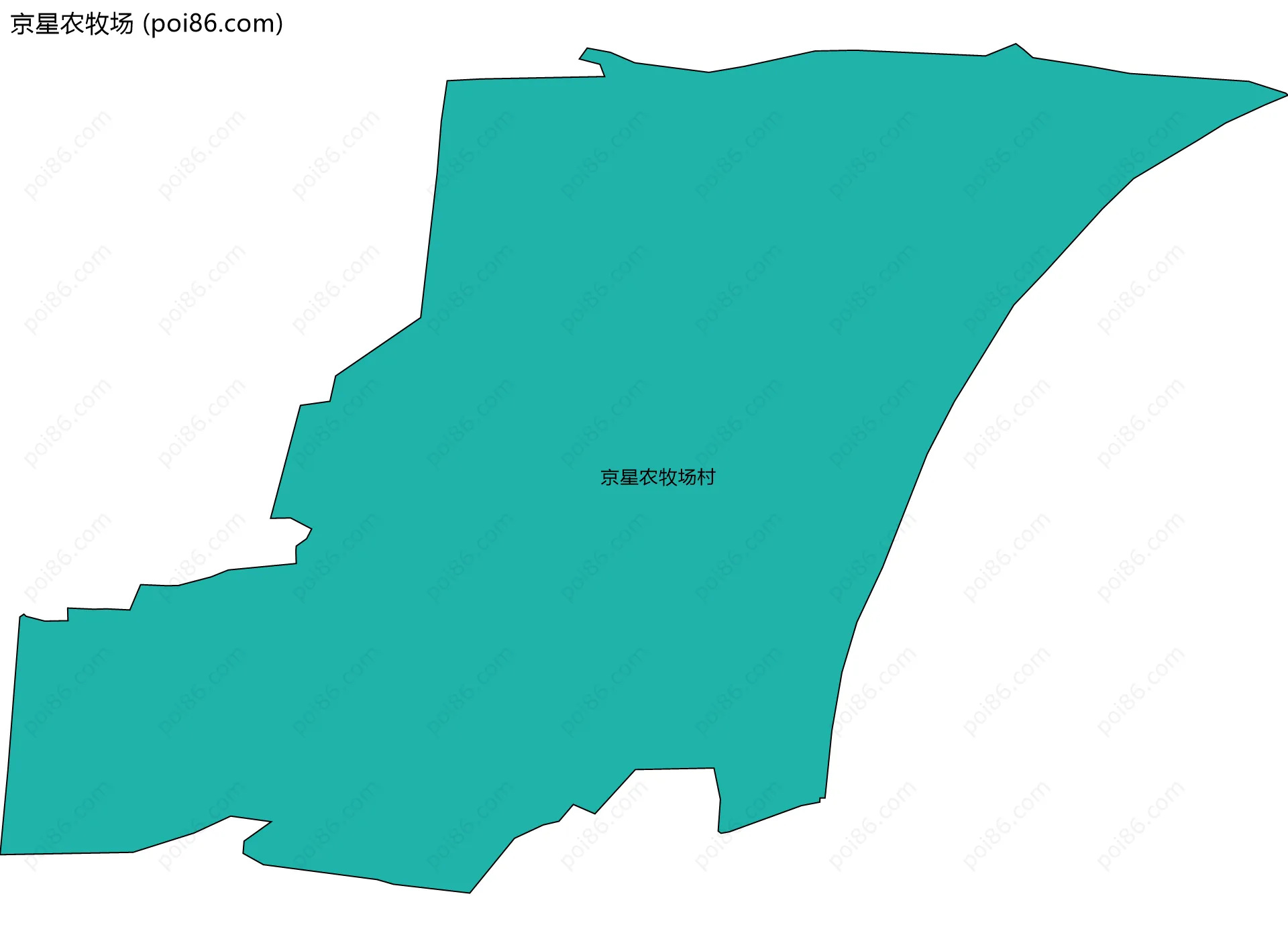 京星农牧场边界地图(五级行政区划)