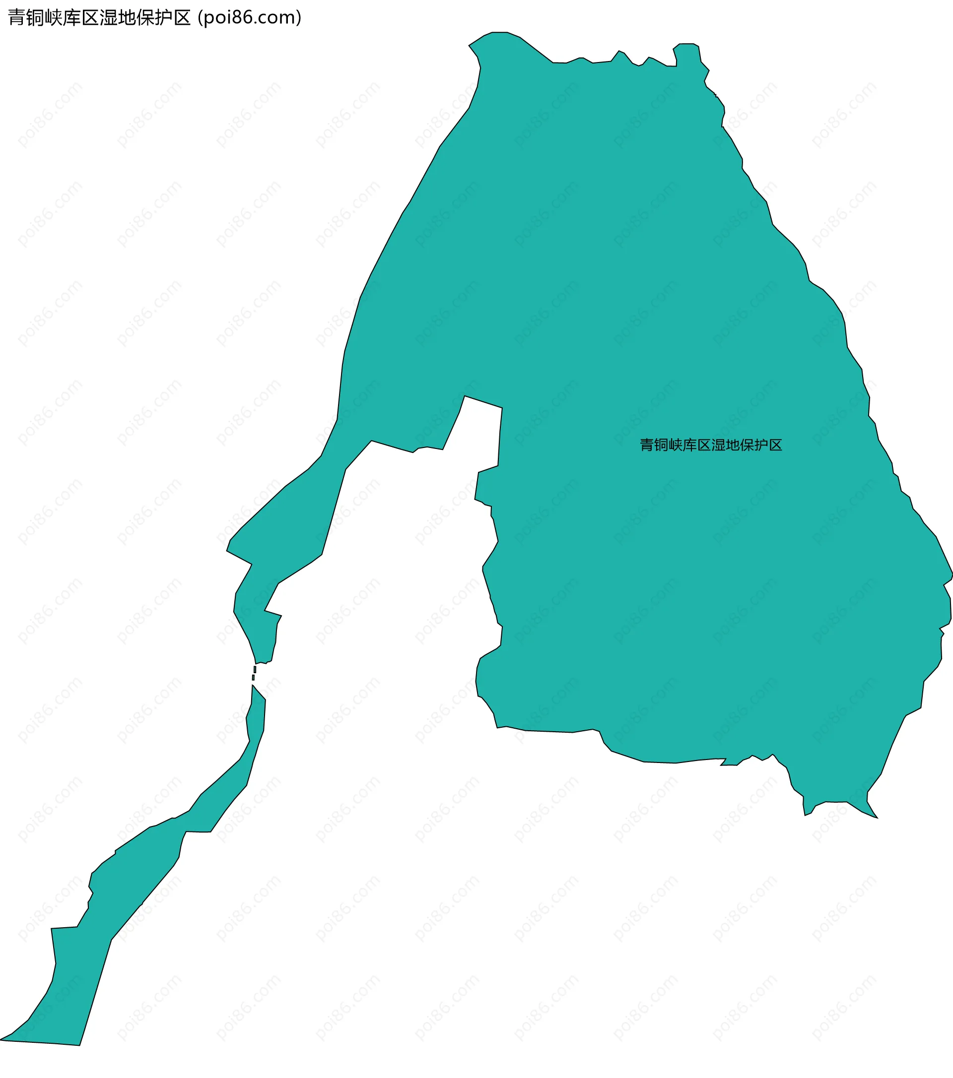 青铜峡库区湿地保护区边界地图