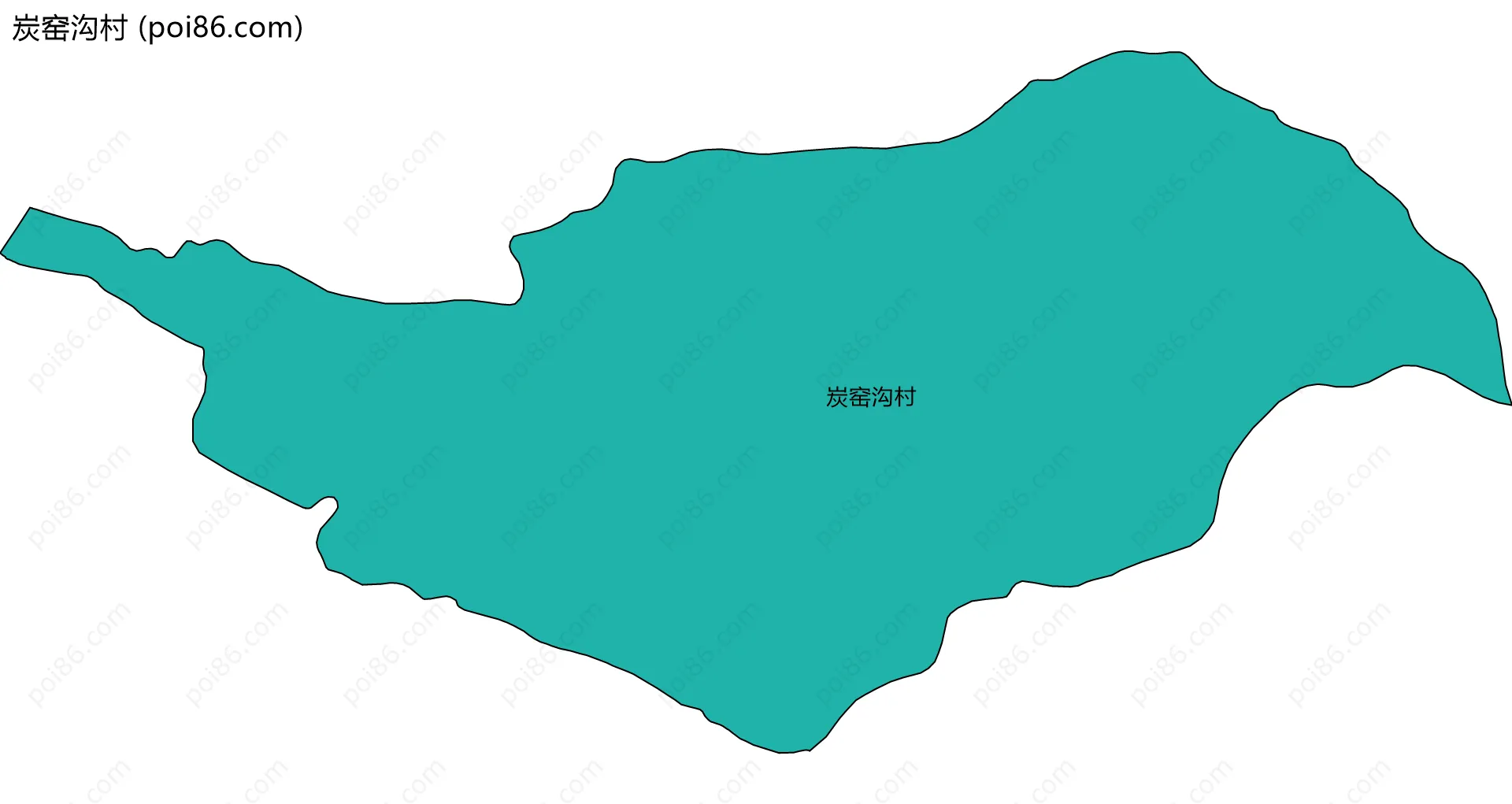 炭窑沟村边界地图