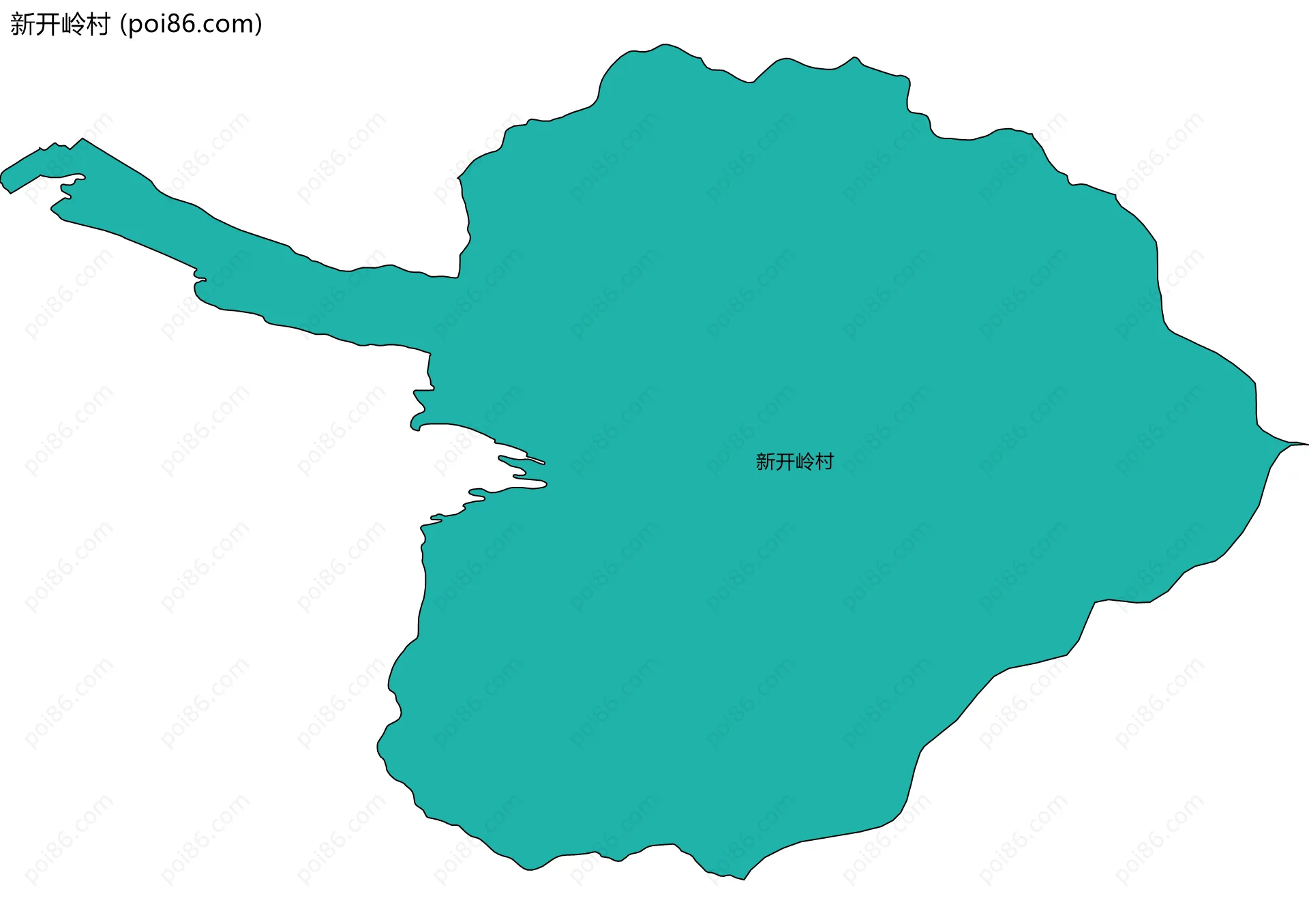 新开岭村边界地图
