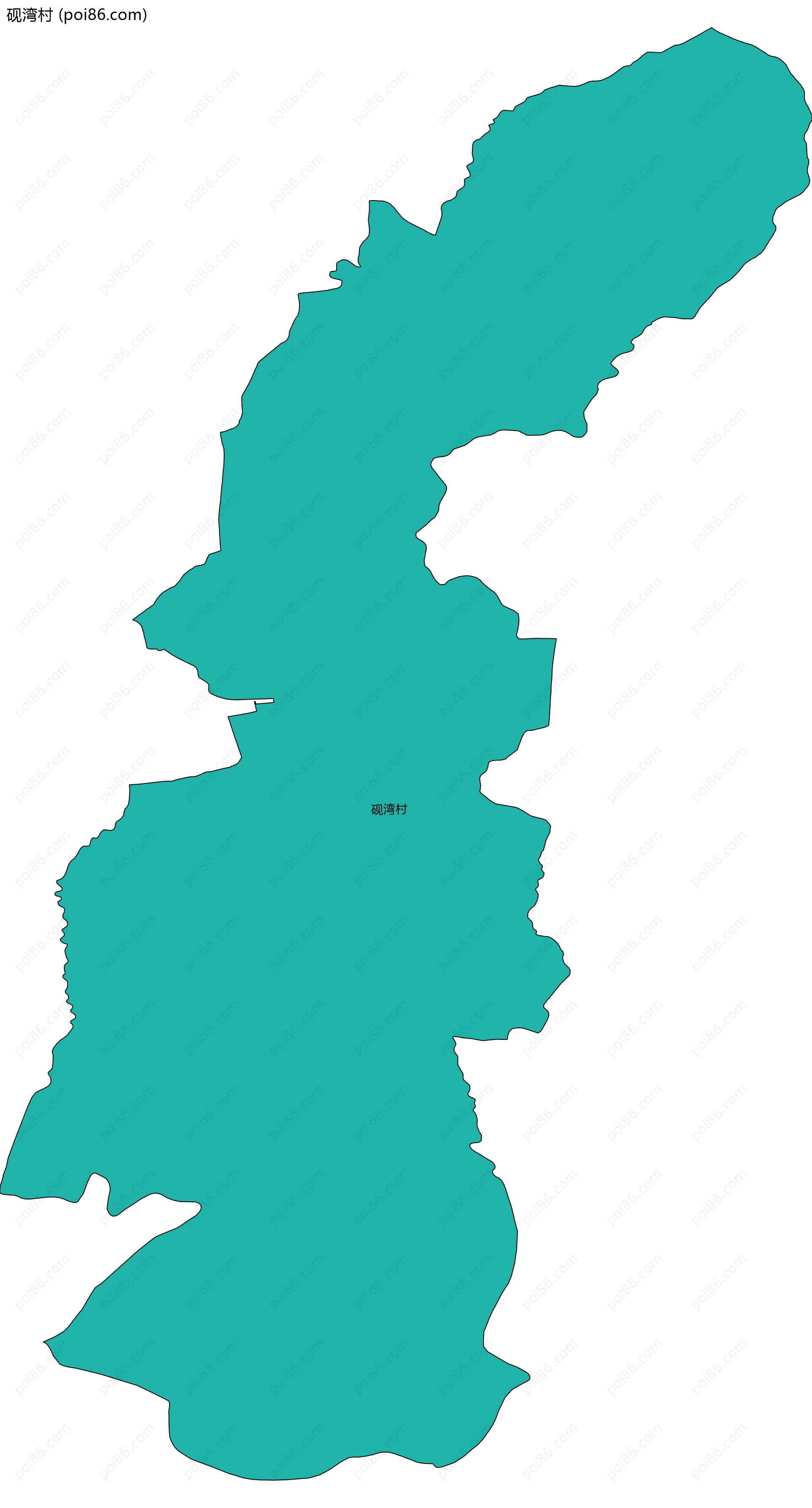 砚湾村边界地图