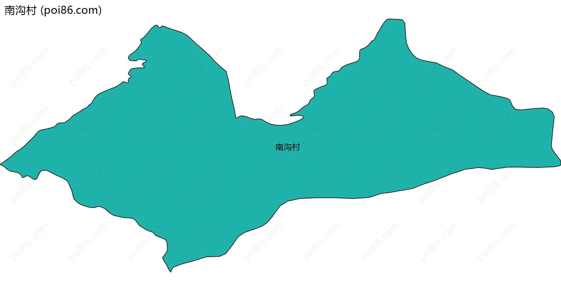 南沟村边界地图