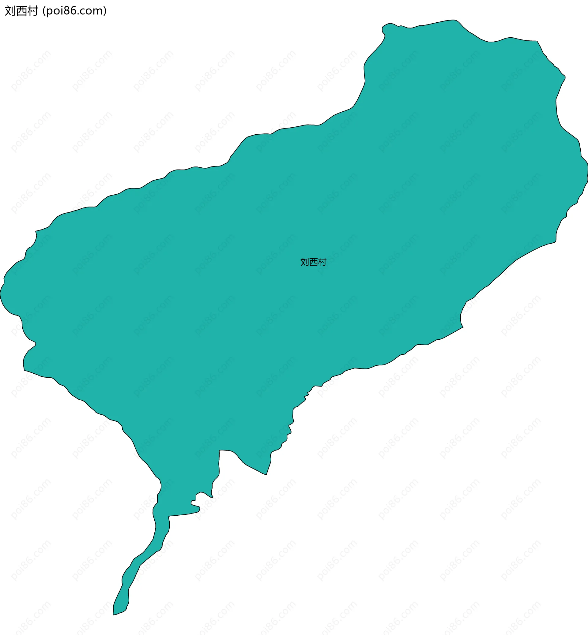 刘西村边界地图