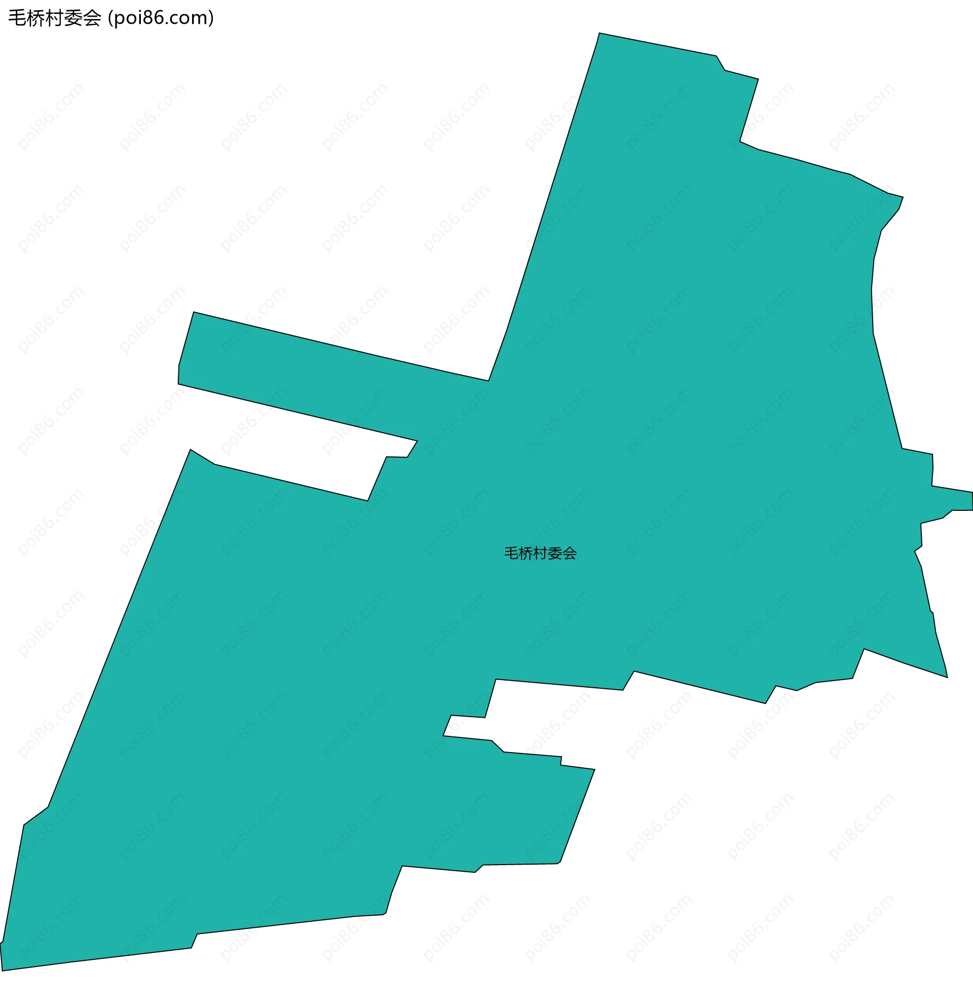 毛桥村委会边界地图