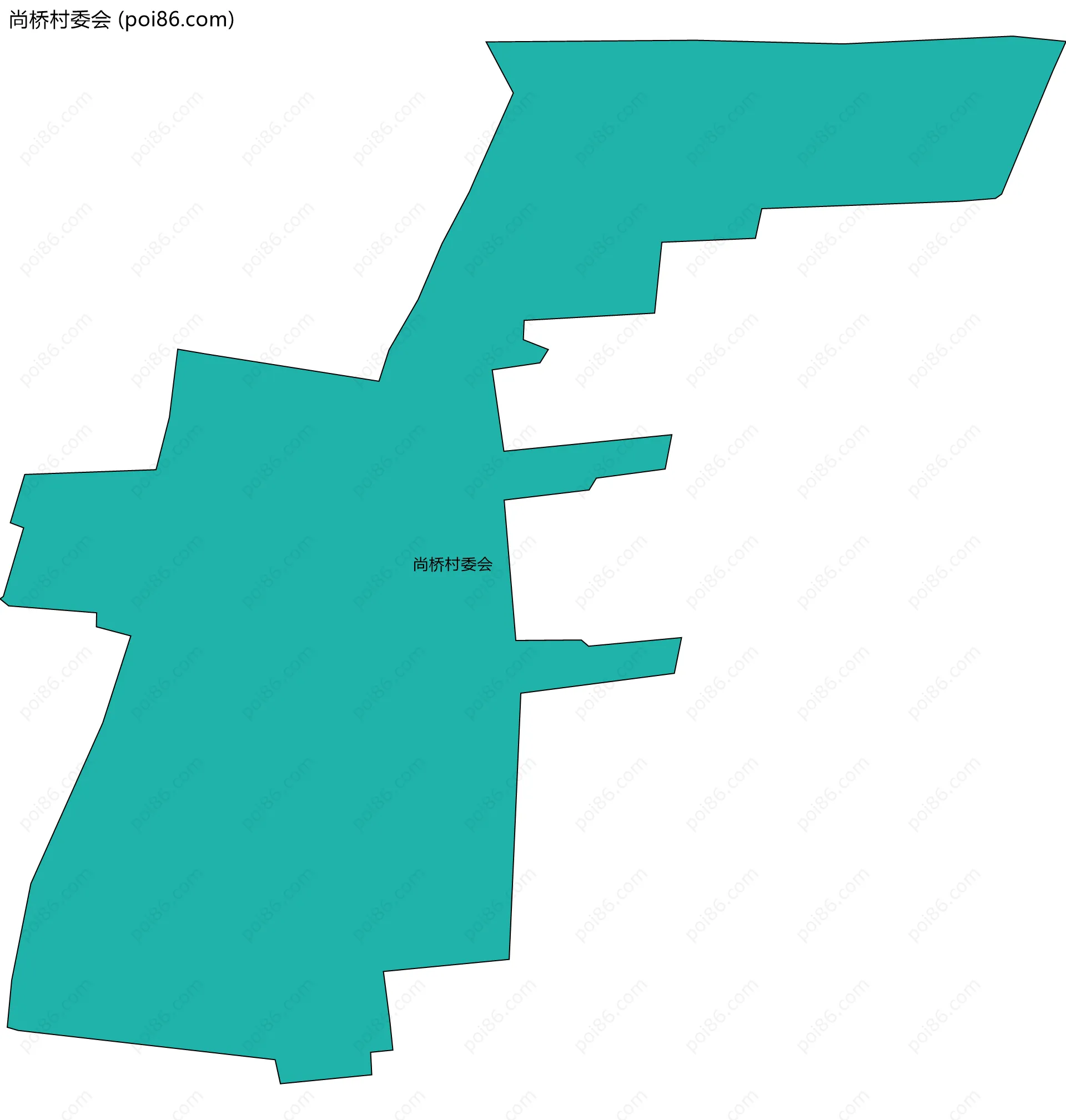 尚桥村委会边界地图