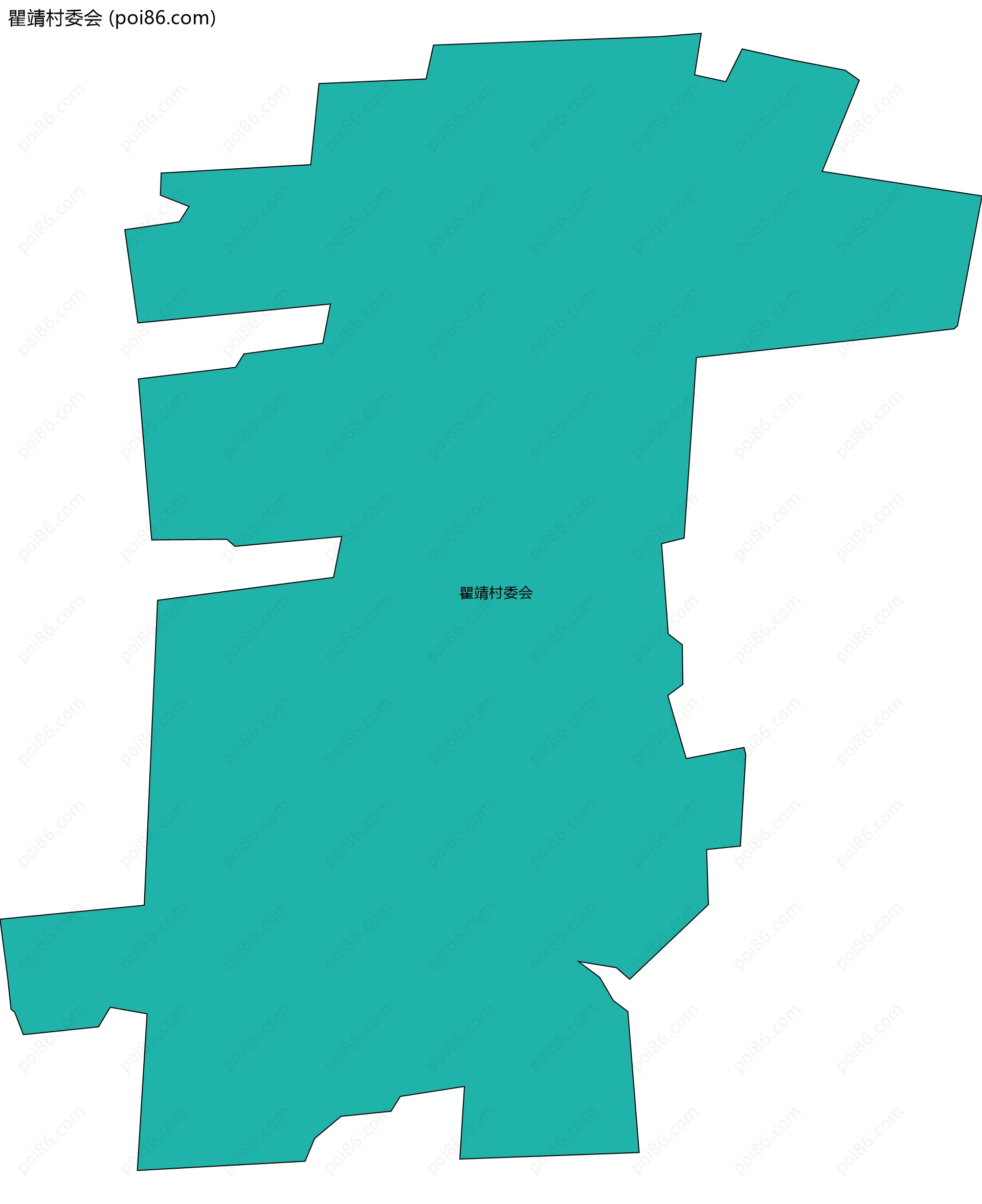 瞿靖村委会边界地图