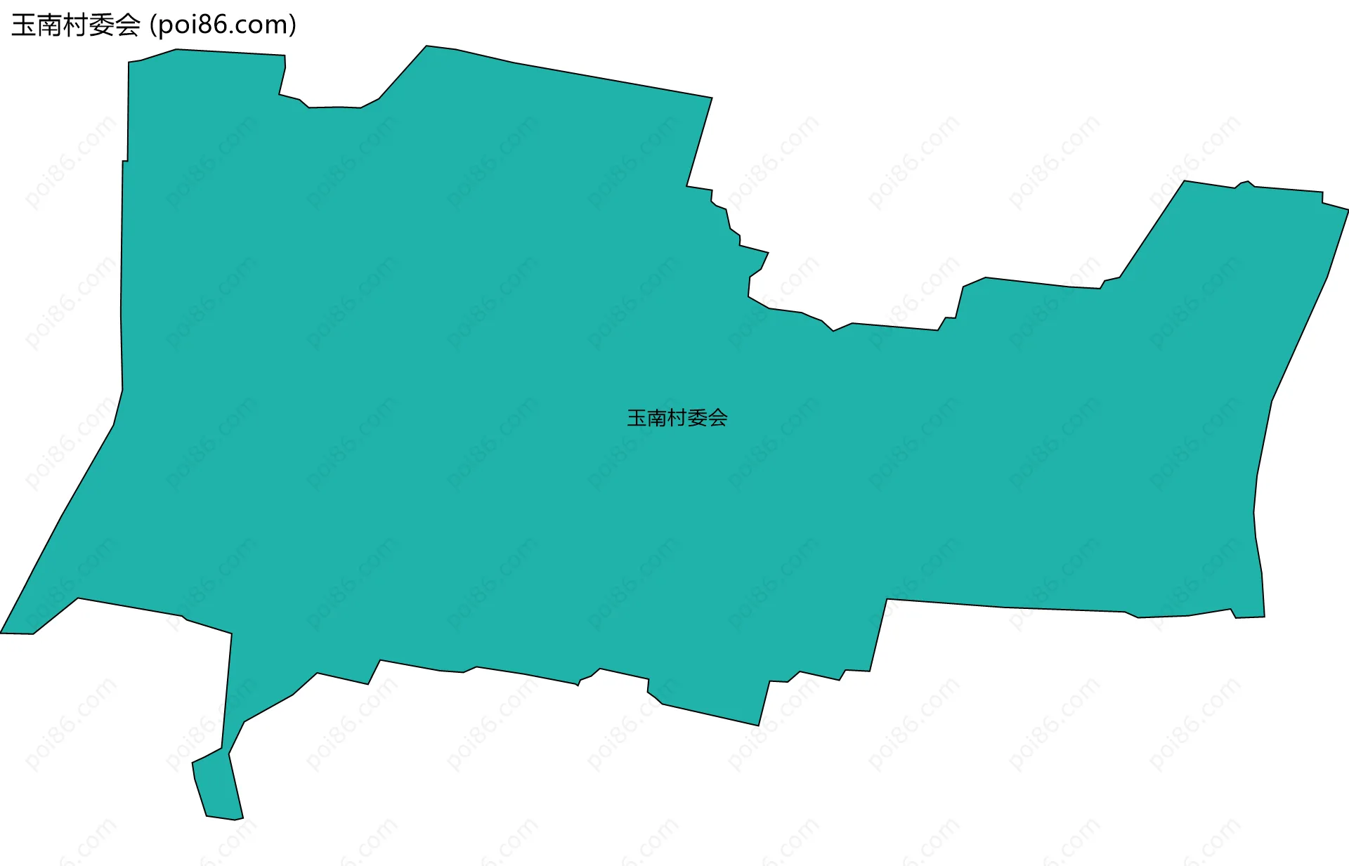 玉南村委会边界地图