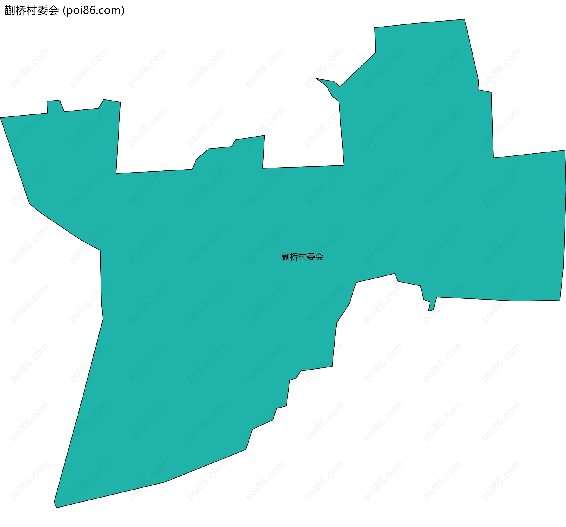 蒯桥村委会边界地图